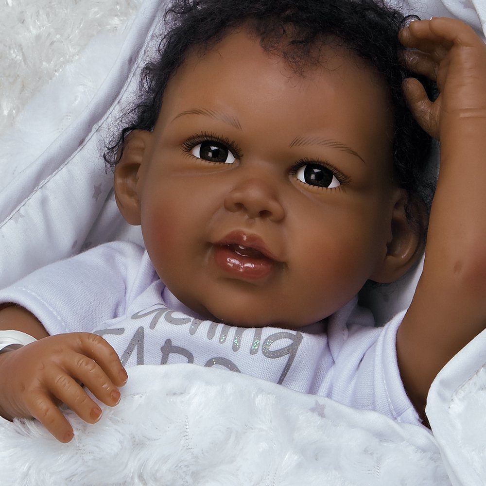 Paradise Galleries 19-Inch African American Baby Doll - Jannie de Lange Designer Doll Collection, Perfect Birthday Gift for Girls Ages 3+ | Reaching for The Stars - Ideal for Pretend Play, Nursery Decor & Special Occasion Gifts