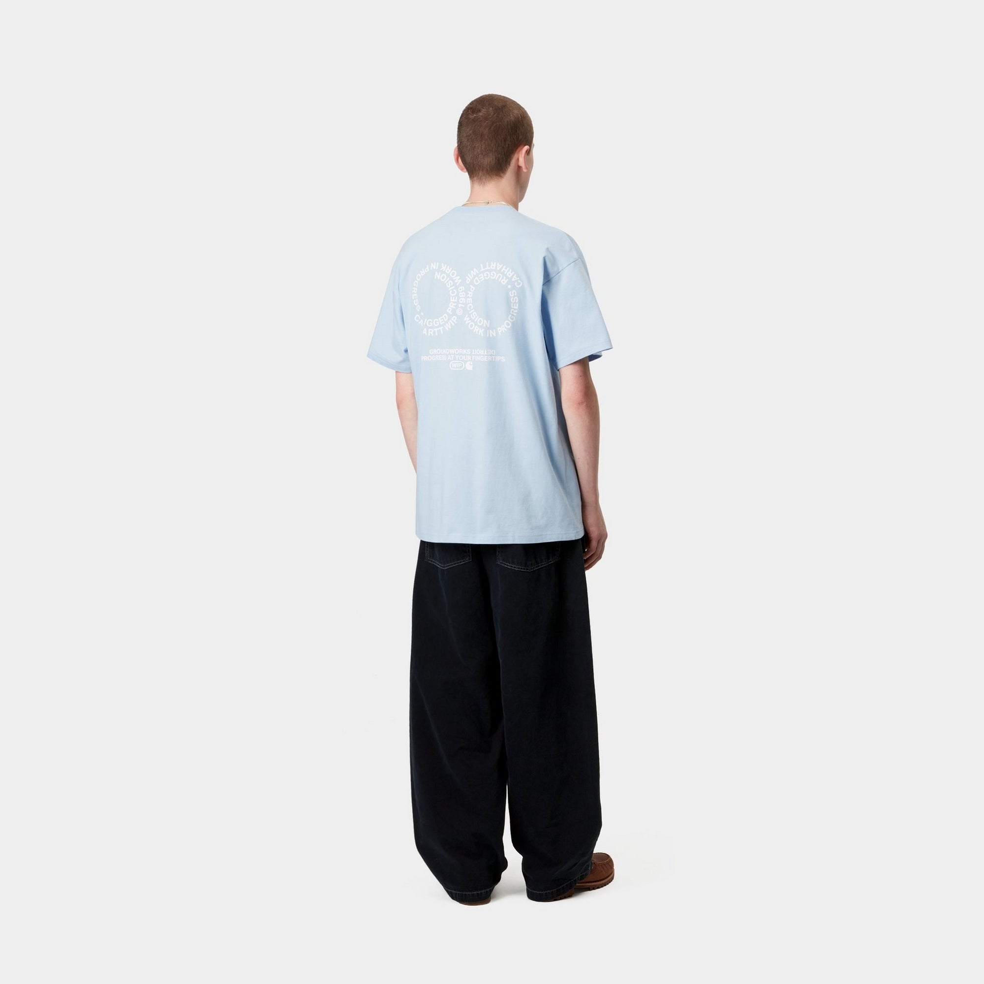 Rotation T-Shirt for Men & Women - Breathable Air Sky & White Cotton Tee - Perfect for Casual Wear, Gym, and Outdoor Activities