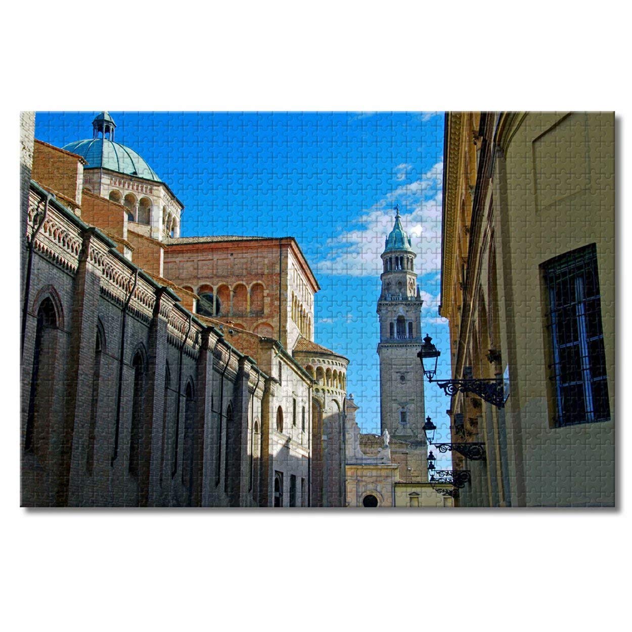 1000-Piece Italy Parma Cathedral Wooden Jigsaw Puzzle - Educational Family Game for Adults & Kids | Perfect Gift & Souvenir for Puzzle Lovers, Home Decor & Family Bonding Activities