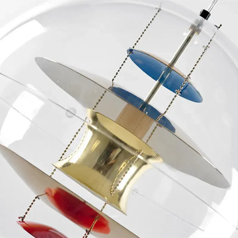 Modern Sphere Chandelier - Elegant Crystal Glass Pendant Light Fixture for Dining Room, Living Room, Bedroom & Foyer - Perfect for Home Decor and Interior Design