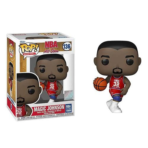 Funko Pop! NBA All-Star 1986 Magic Johnson Vinyl Figure - Collectible Basketball Memorabilia for Fans & Gift Ideas