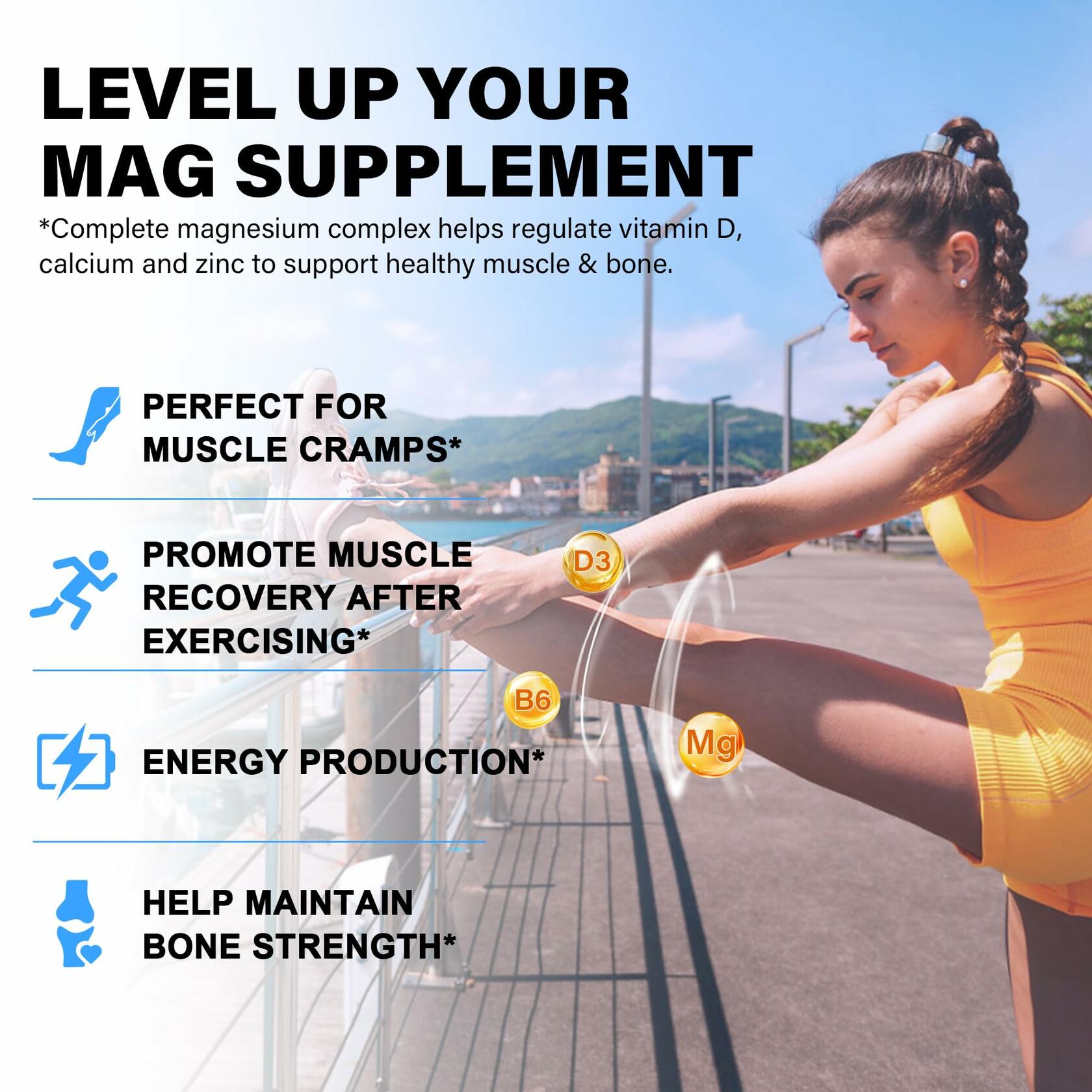 Premium Magnesium Complex Supplement with 8 Essential Forms, 500mg per Serving – Pack of 2 (120 Vegan Capsules Total) for Muscle Recovery, Stress Relief & Better Sleep