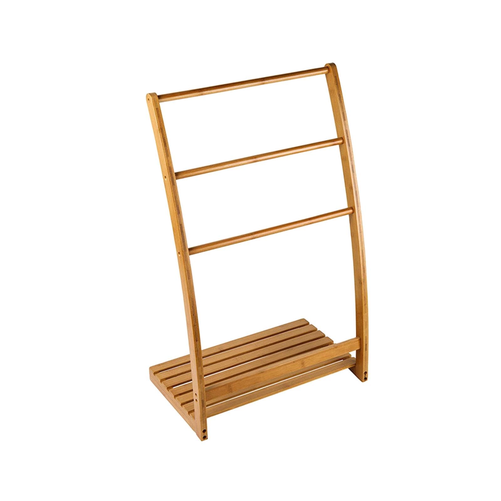 CALANDIS® Freestanding Towel Holder with 3 Rails - Sturdy Bathroom Organizer for Washcloths & Small Towels | Space-Saving Storage Solution for Bathroom, Kitchen, or Laundry Room