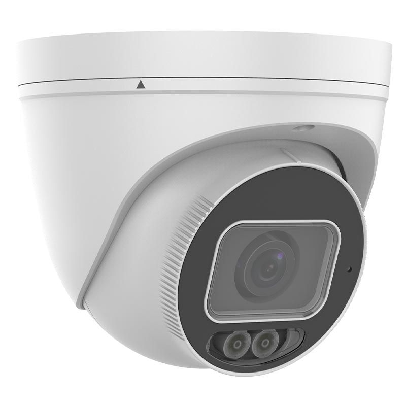 4MP Starlight SmartSense IP Turret Camera with 98’ White Light LED Illuminite - Outdoor Security Surveillance for Home & Business Protection