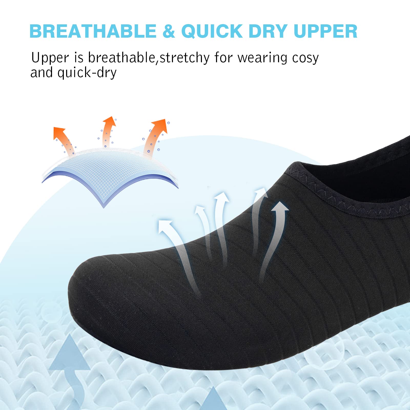IceUnicorn Water Shoes for Men & Women - Quick-Dry Swim Shoes for Beach, Surfing, Diving & Pool Activities - Lightweight Aqua Shoes for Summer Water Sports & Outdoor Adventures