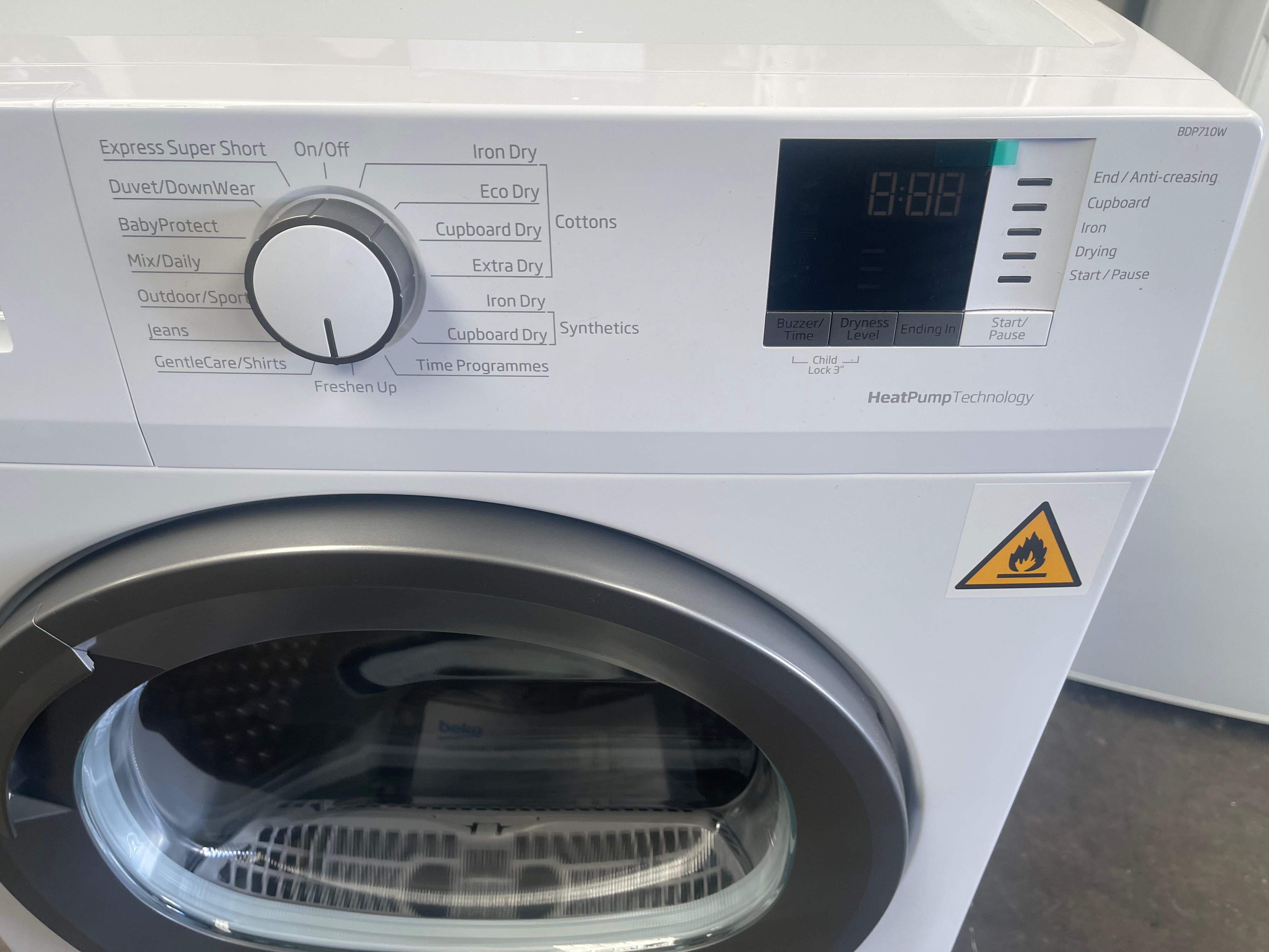 Beko BDP710W 7kg Heat Pump Dryer - Energy Efficient, Quiet & Eco-Friendly | Factory Second | Perfect for Small Apartments & Laundry Rooms