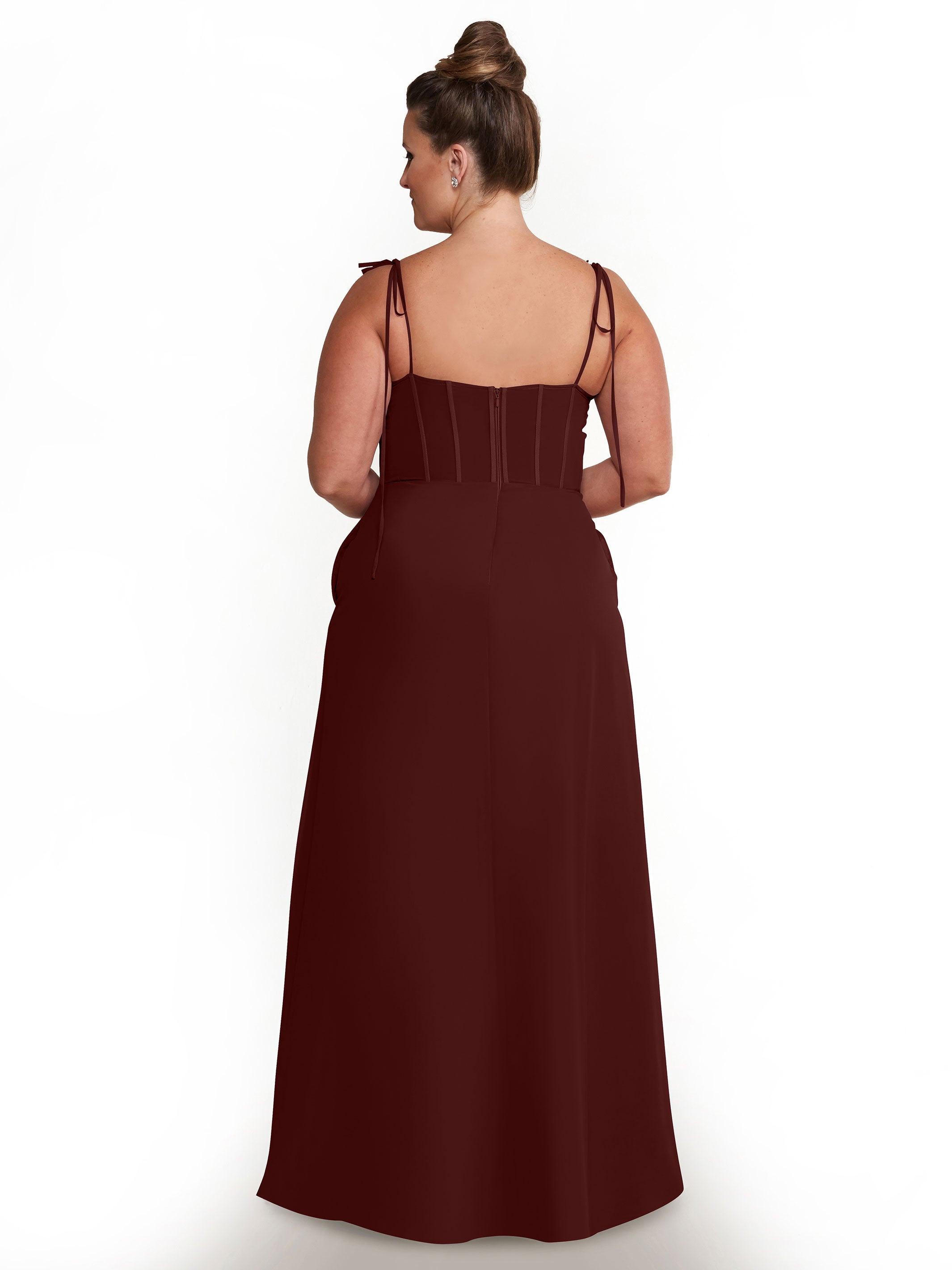 Elegant 80144 Chiffon A-Line Bridesmaid Dress with V-Neck & Spaghetti Straps - Perfect for Weddings, Formal Events & Special Occasions