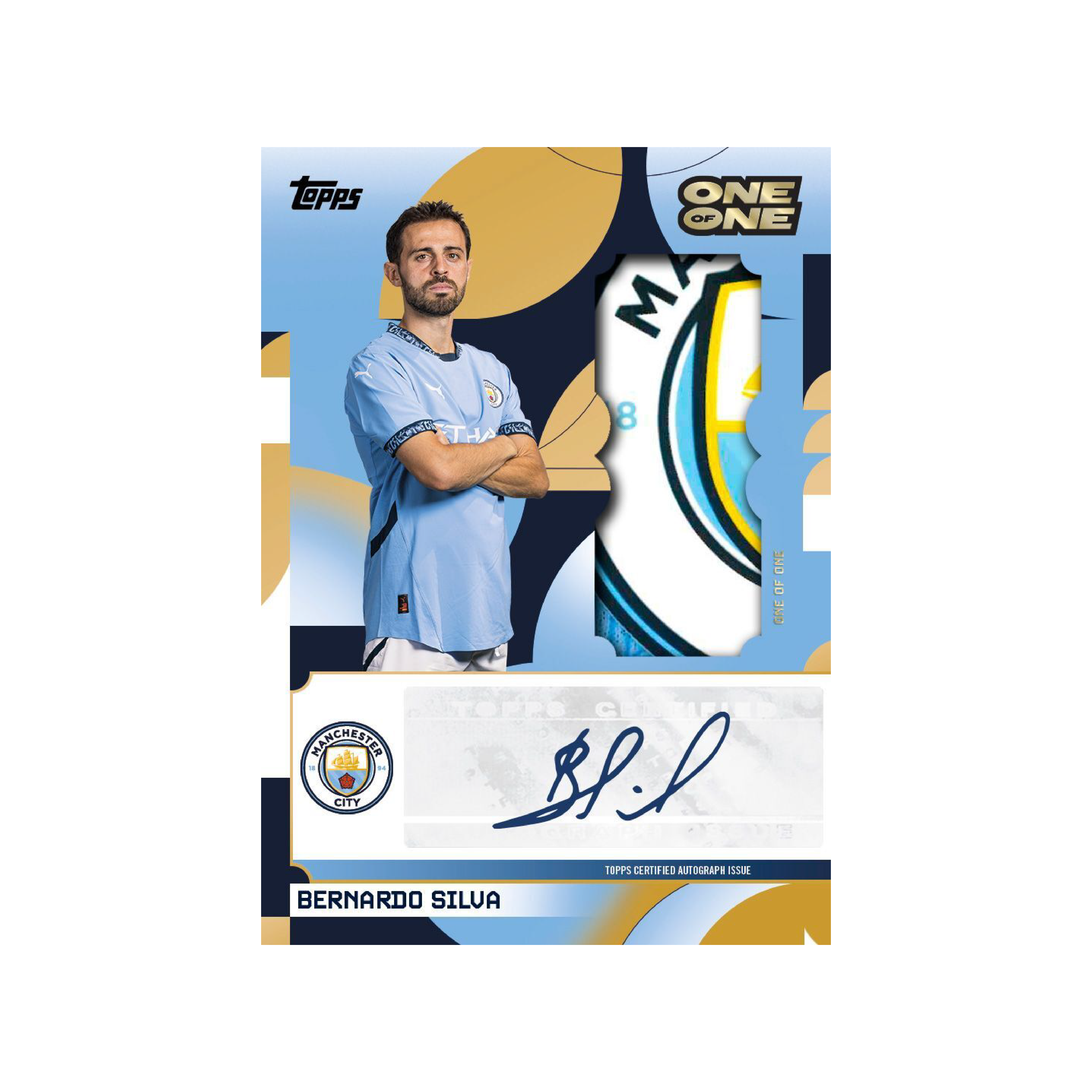 Topps Manchester City Official Team Set 2024/25 Single Pack - Authentic Soccer Trading Cards for Collectors & Fans - Perfect for Gifts, Display & Game Nights