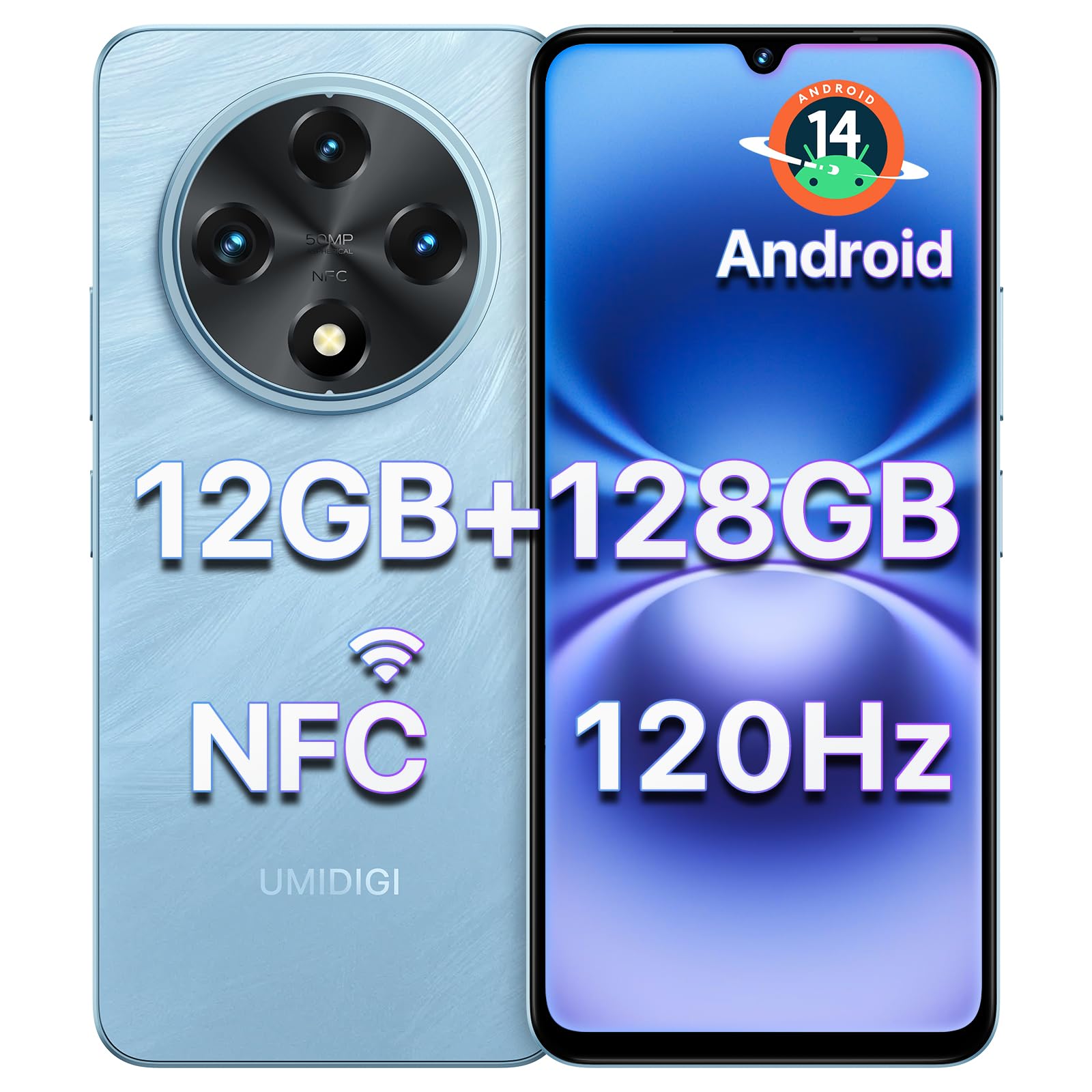 UMIDIGI G100 Unlocked Android 14 Smartphone - 6.9
