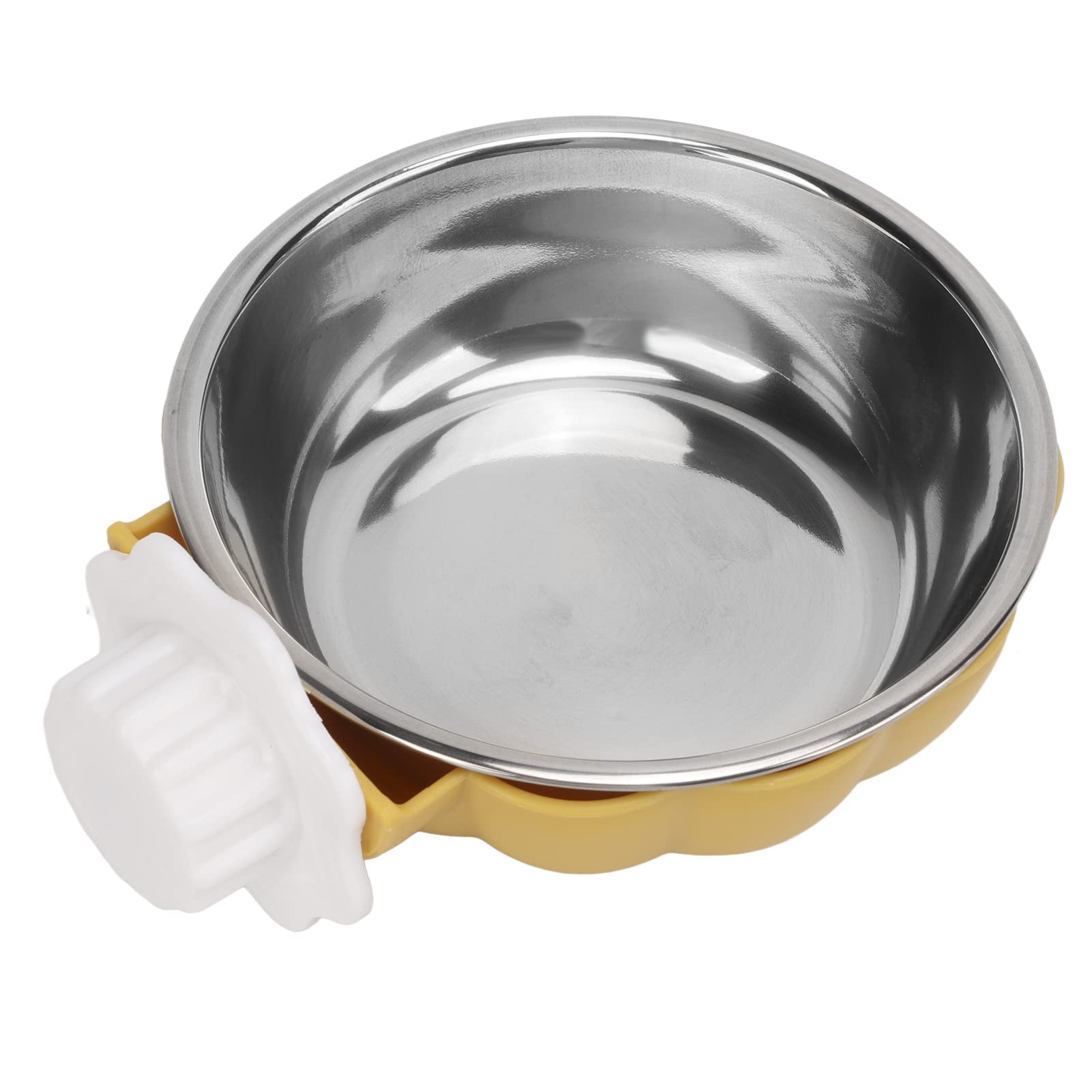 Stainless Steel Detachable Pumpkin Dog Feeder - Hanging Pet Bowl for Cats, Dogs, Birds & Guinea Pigs - Durable & Easy to Clean (Yellow) - Perfect for Travel, Camping & Outdoor Adventures