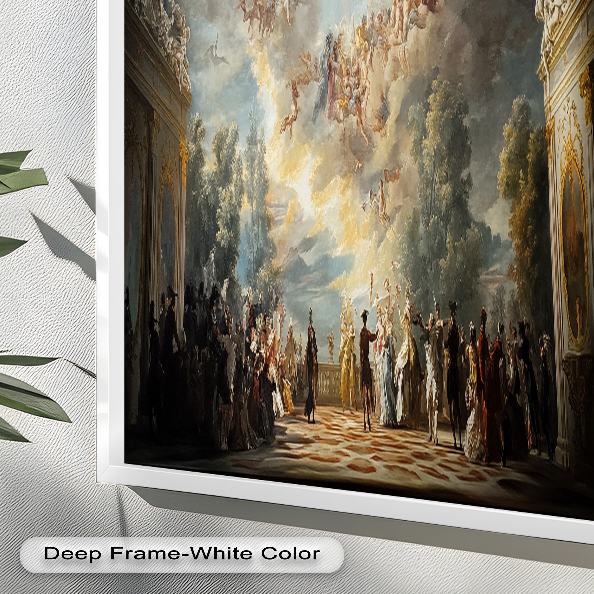 Baroque Heaven - Grand Ballroom Oil Painting | Classic Artwork for Home Decor, Office & Gallery | Perfect for Living Room, Dining Area & Wall Display