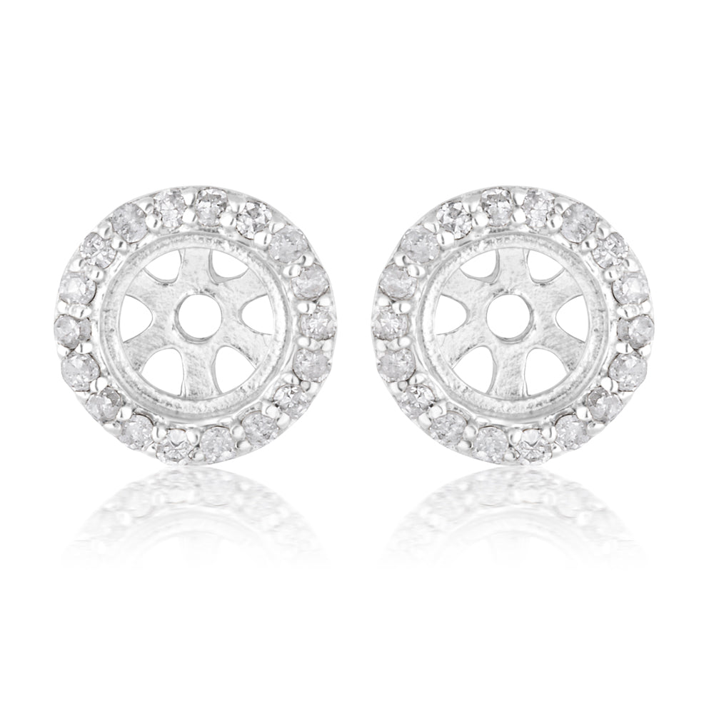 3/4 Carat Champagne, Black & White Diamond Stud Earrings with Removable Halo - Elegant Wedding, Anniversary & Special Occasion Jewelry Gift