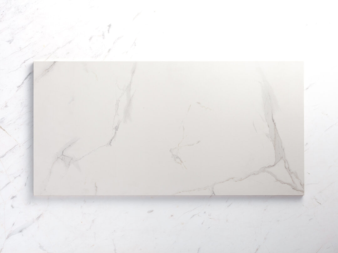 Marbleplus Volakos 800x400 Honed White Marble Tile Sample - Perfect for Kitchen Backsplash, Bathroom Walls & Flooring