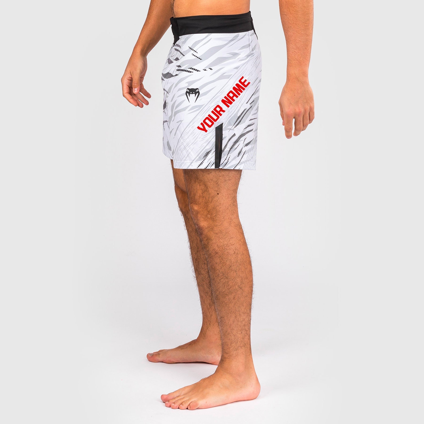 Venum UFC Fusion Authentic Men's Fight Shorts - Personalized MMA Training & Fight Night Gear - White - Perfect for UFC Training, MMA Sparring & Combat Sports