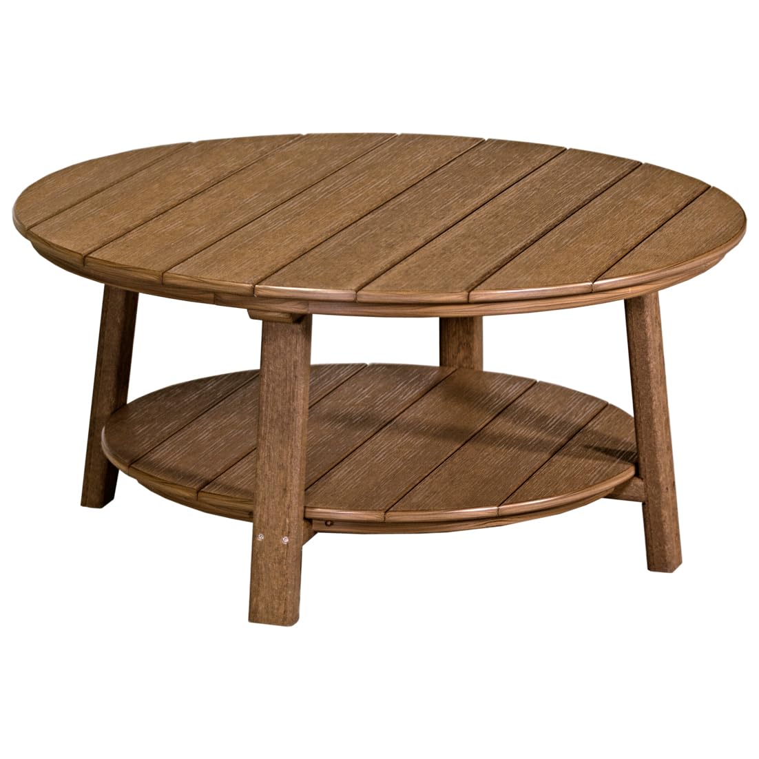 Premium Poly Lumber Outdoor Conversation Table - Antique Mahogany Finish - Weather-Resistant Patio Furniture for Garden, Deck & Poolside Gatherings