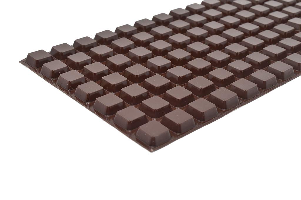 Self-Adhesive Square Rubber Bumper Pads for Furniture & Electronics - .780