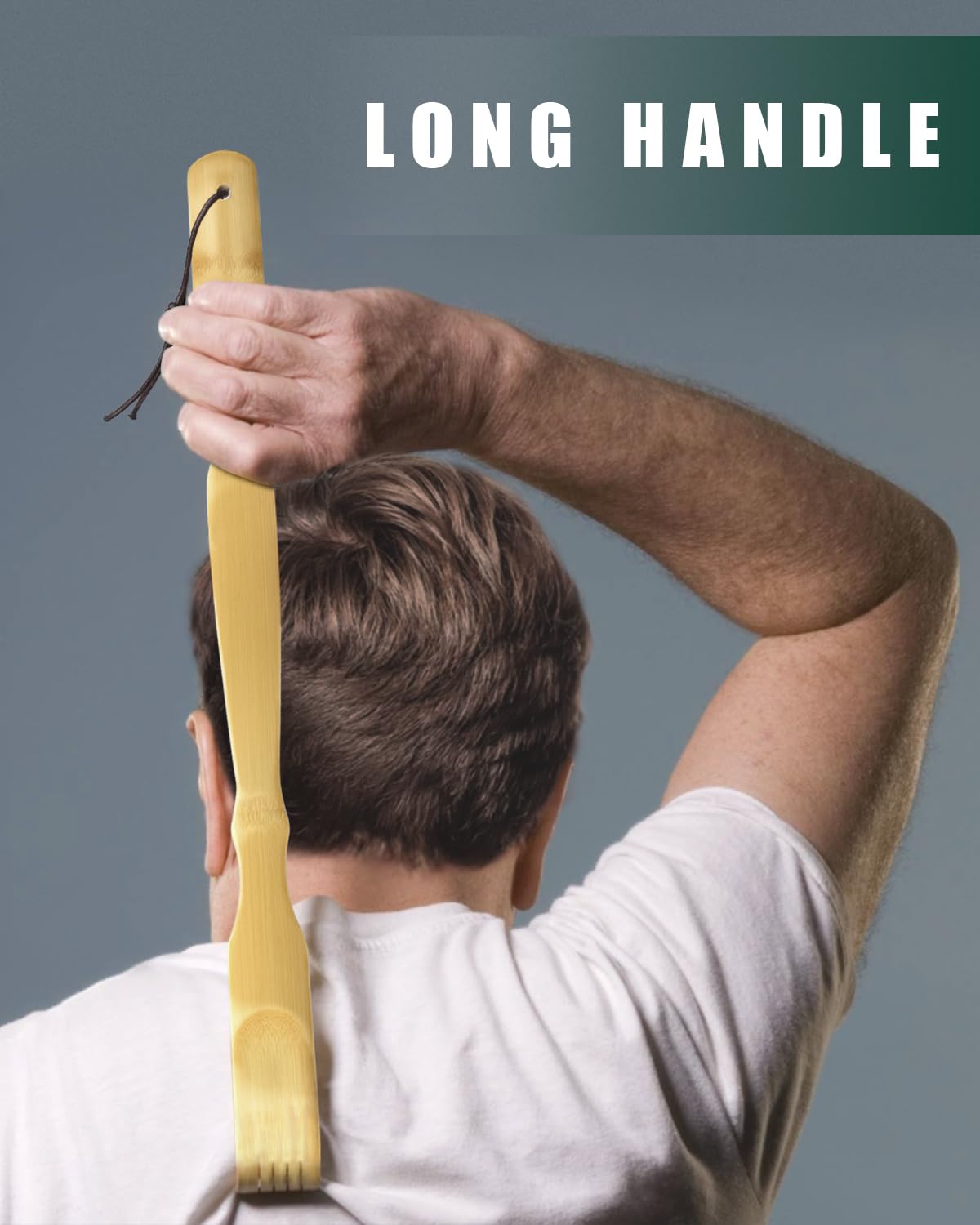 16.5 Inch Bamboo Back Scratcher - Extra Long Reaching Tool for Itch Relief, Back Massager for Men & Women - Perfect for Home, Office, Travel and Gift Giving