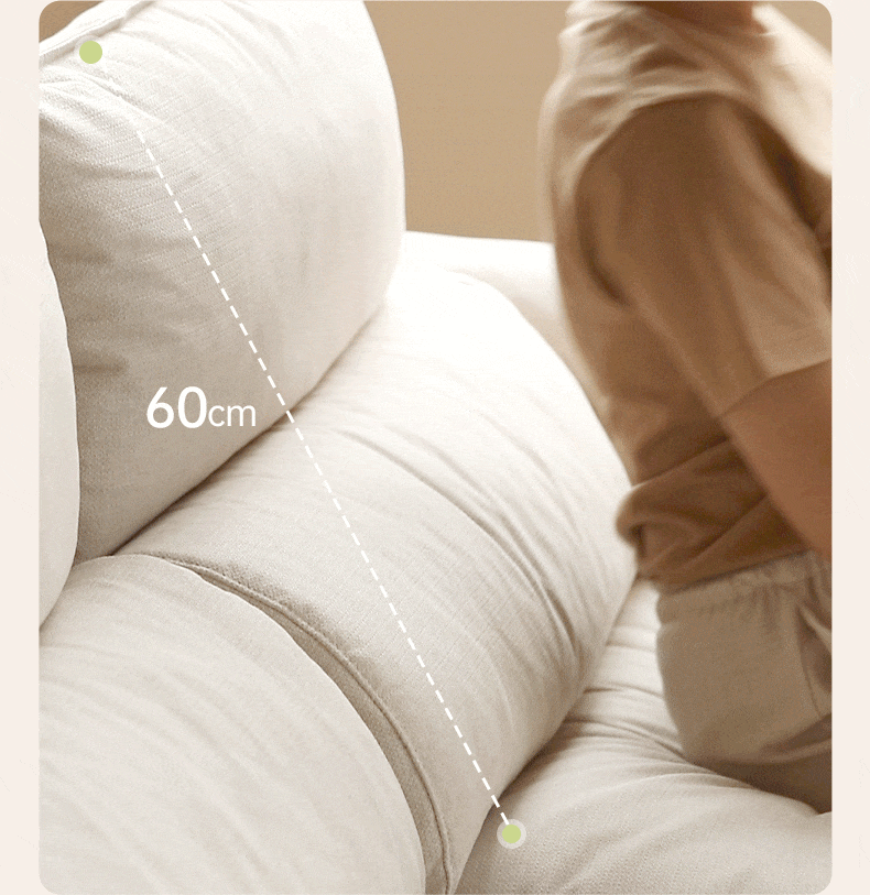 Modern White Down Sofa - Upholstered in Premium Fabric & Leather - Perfect for Living Room, Lounge, and Office Decor