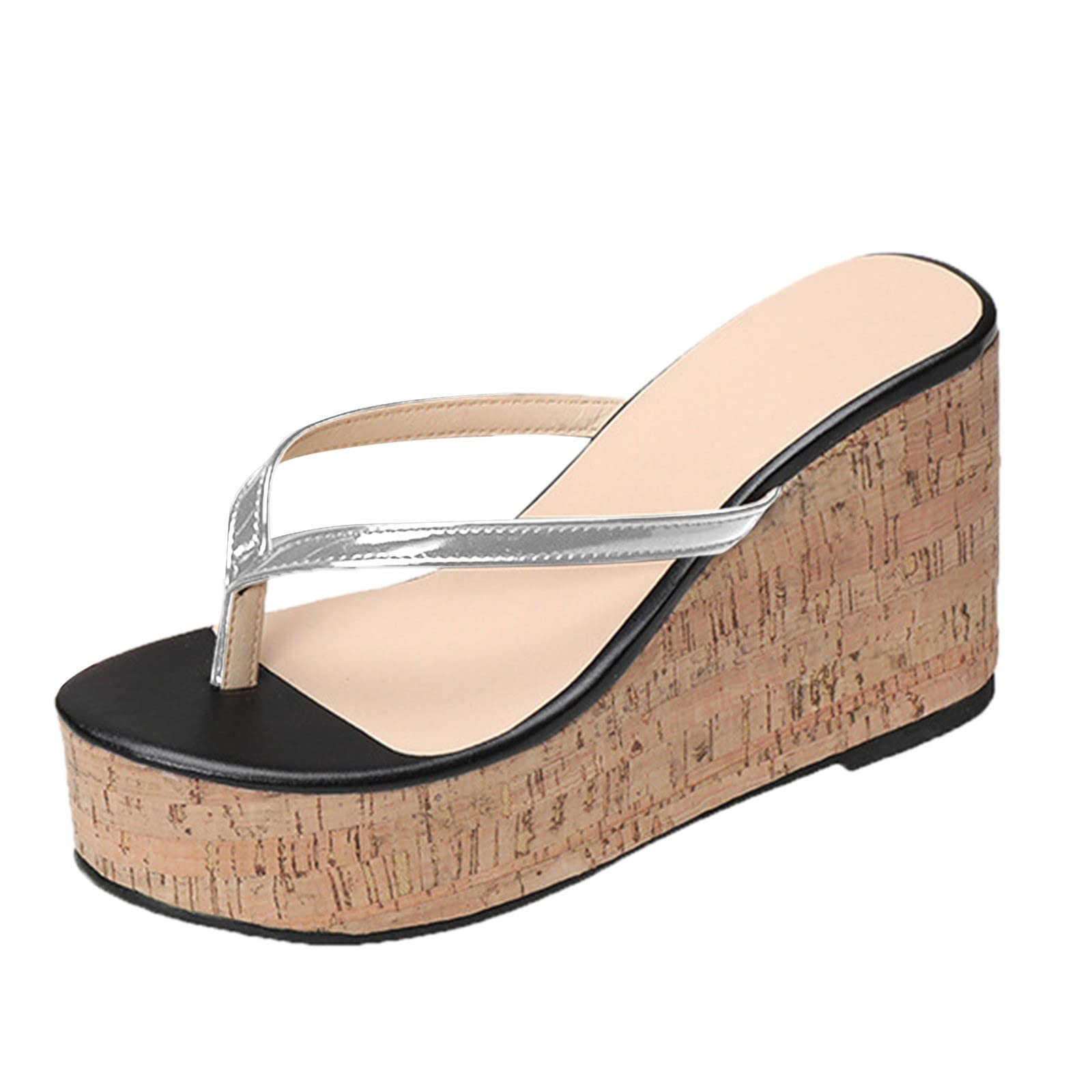 Women's Flip Flops Summer Beach Sandals with Wedge Heel - Stylish Dressy Sandals for Women, Perfect for Beach Vacations, Pool Parties, and Casual Outings
