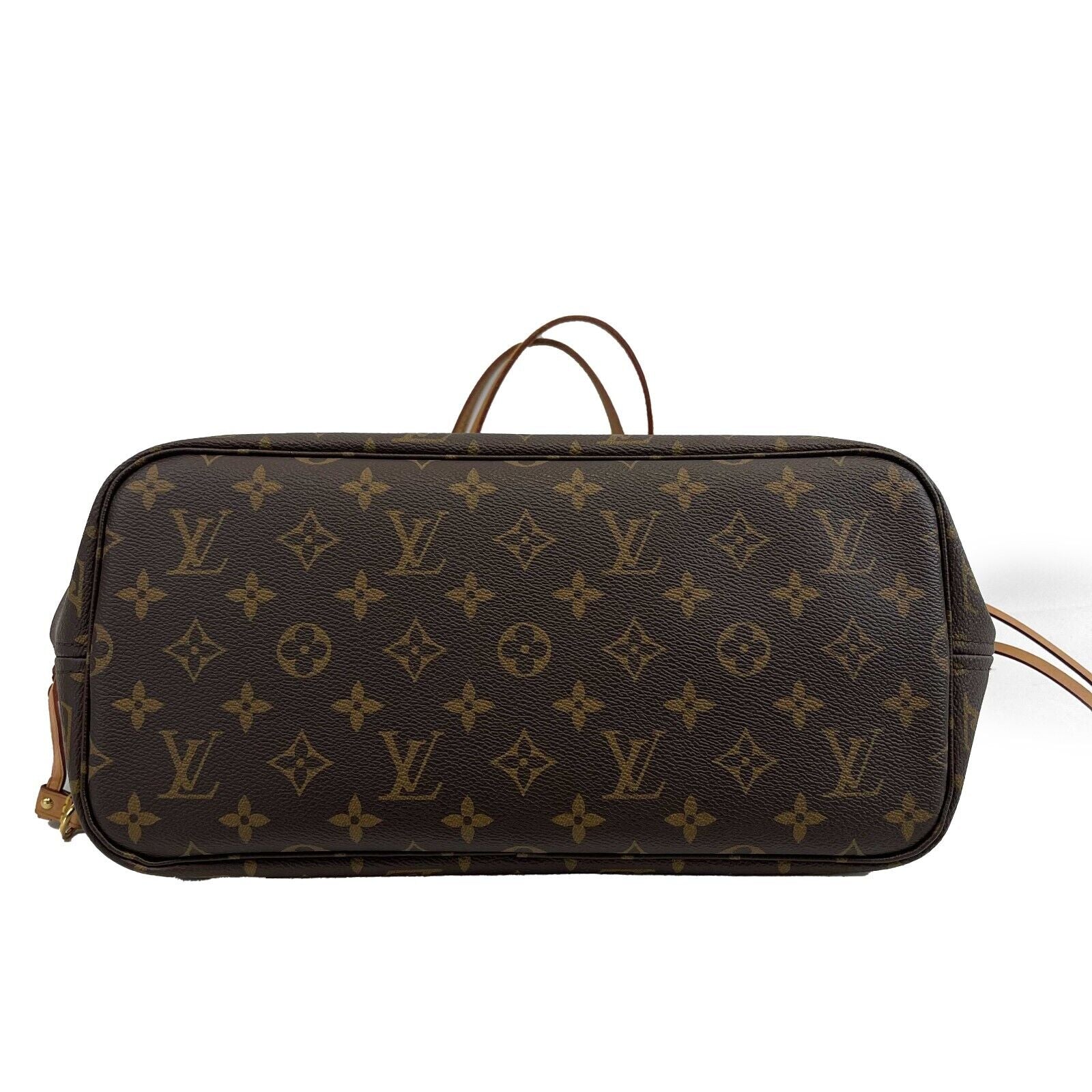 Louis Vuitton Neverfull MM Monogram Canvas Tote Bag - Brown/Tan Designer Handbag for Women, Perfect for Work, Travel & Everyday Use