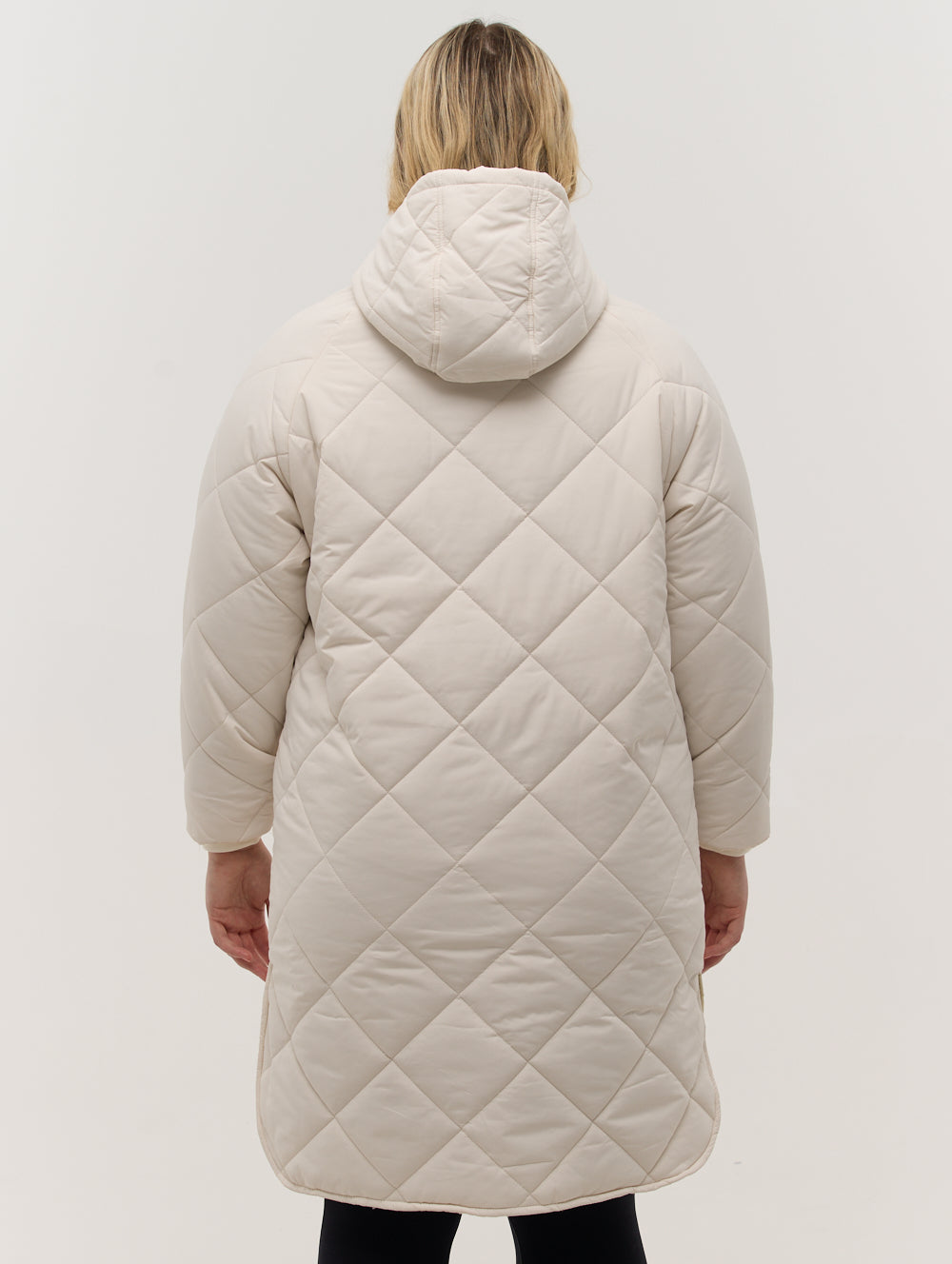Genie Diamond Quilted Midi Parka Jacket for Women - Winter Warm Coat with Hood, Waterproof Windbreaker Outerwear - Perfect for Snow, Hiking & Daily Commute