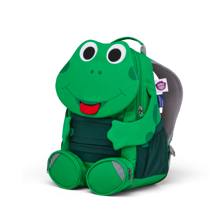 Affenzahn Large Friend Frog Backpack - Durable & Waterproof Kids School Bag for Boys & Girls - Perfect for School, Travel, and Outdoor Adventures