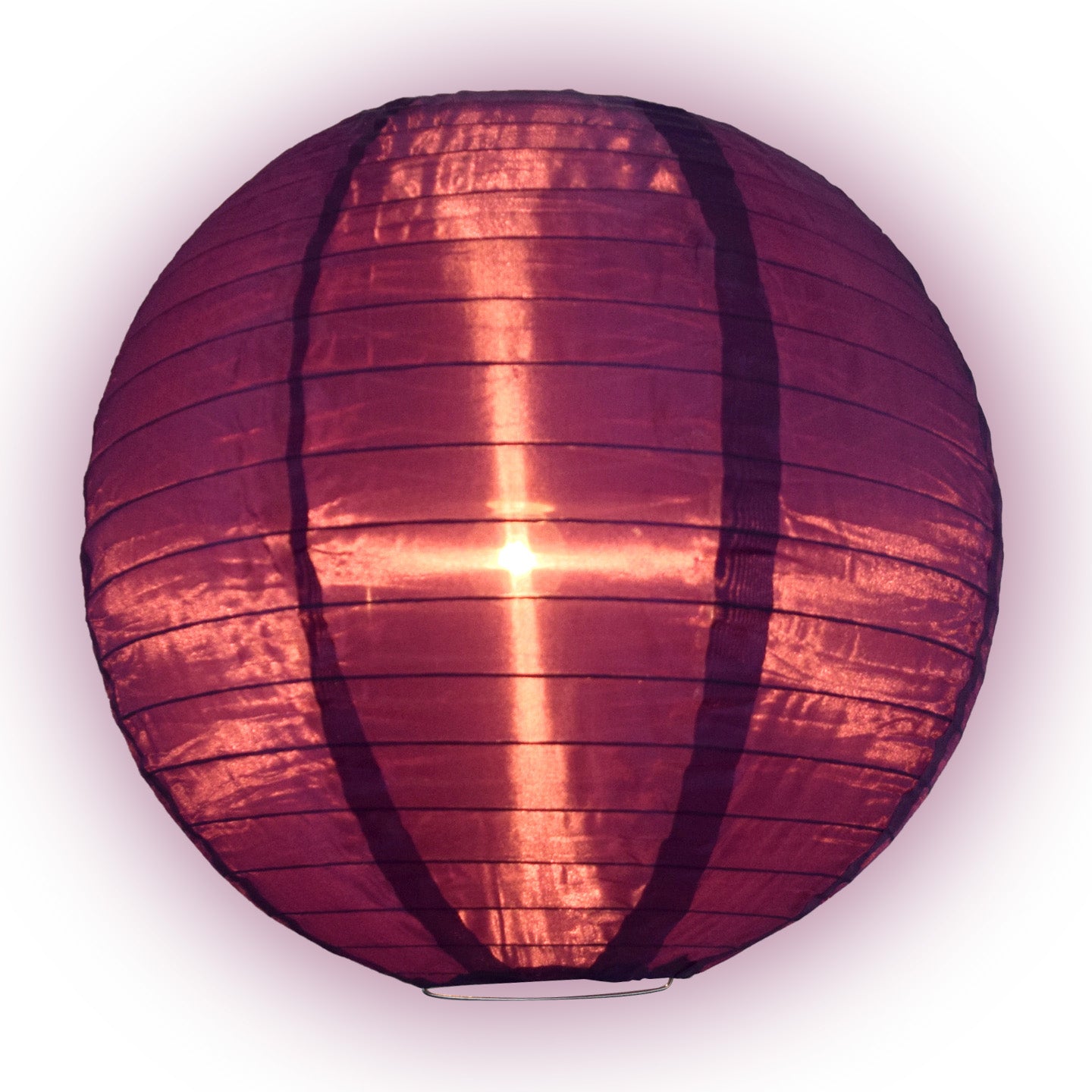 36 Pack Dark Purple Jumbo Shimmering Nylon Lanterns with Even Ribbing - Durable Party Decorations for Weddings, Birthdays and Outdoor Events (Value Pack)