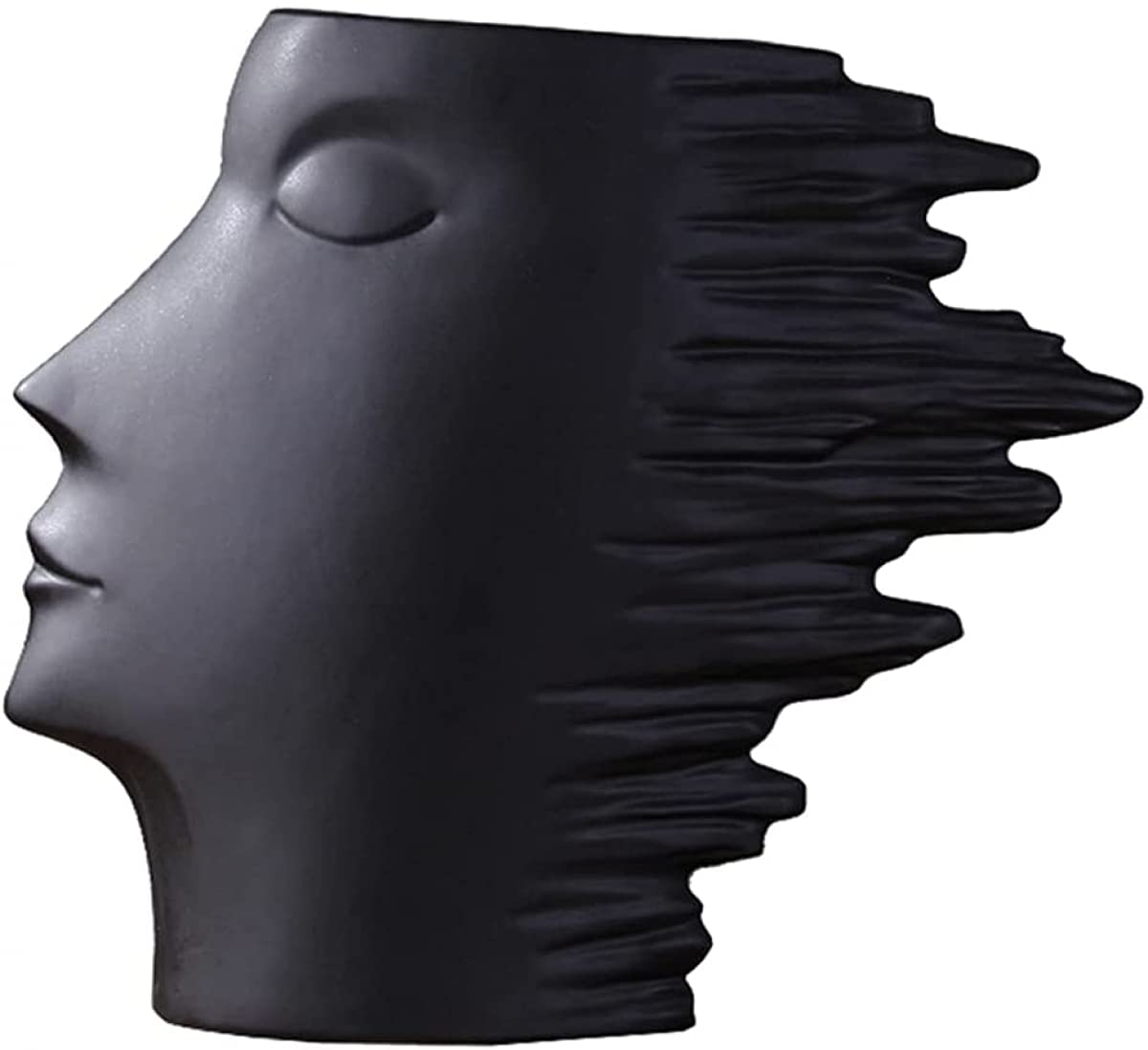 Nordic Minimalist Ceramic Vase - Modern Human Face Sculpture Flower Vase for Home & Office Decor - Perfect for Centerpieces, Living Room, Dining Table, and Wedding Decorations