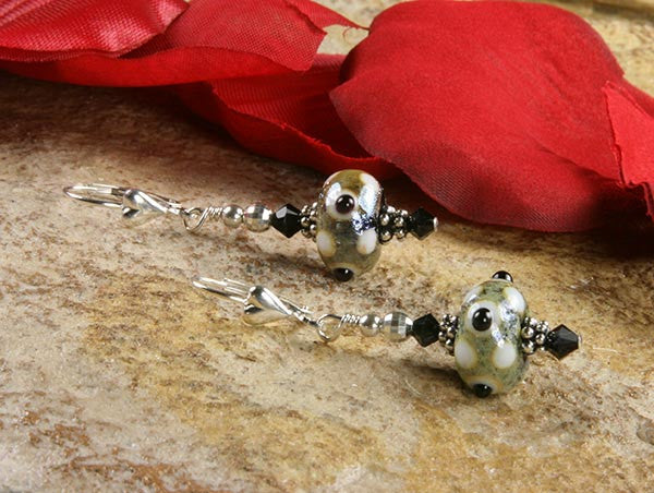 Handmade Iridescent Pixy Lampwork Glass Earrings - Elegant Boho Jewelry for Women, Perfect for Parties, Weddings & Everyday Wear