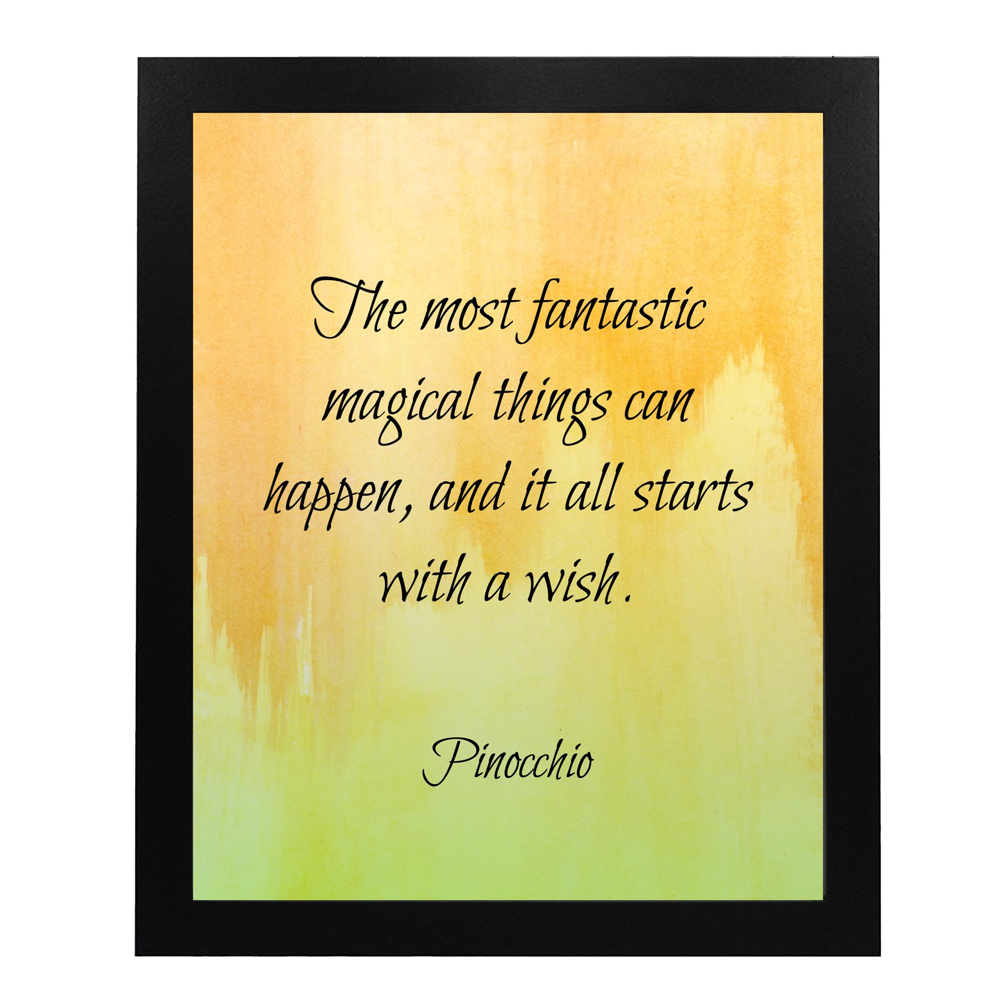 Motivational Pinocchio Wall Art Print - Modern Typographic Inspirational Home Decor for Bedroom, Living Room & Office - Unframed 8x10 - Perfect for Kids' Room, Nursery & Study Space