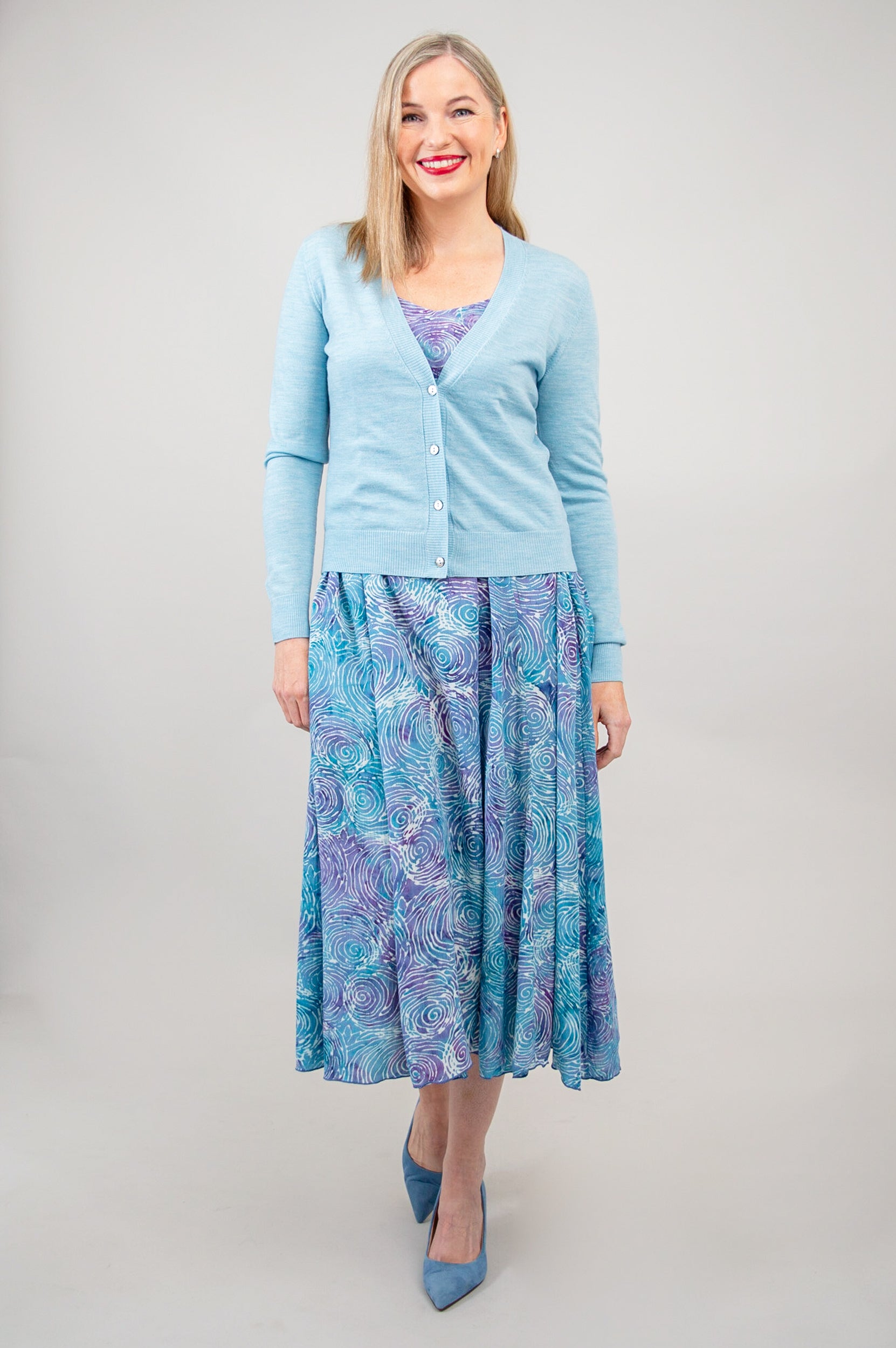 Camila Cardigan - Soft Beryl Green Merino Wool Sweater for Women | Cozy Fall & Winter Layering, Office & Casual Outfits