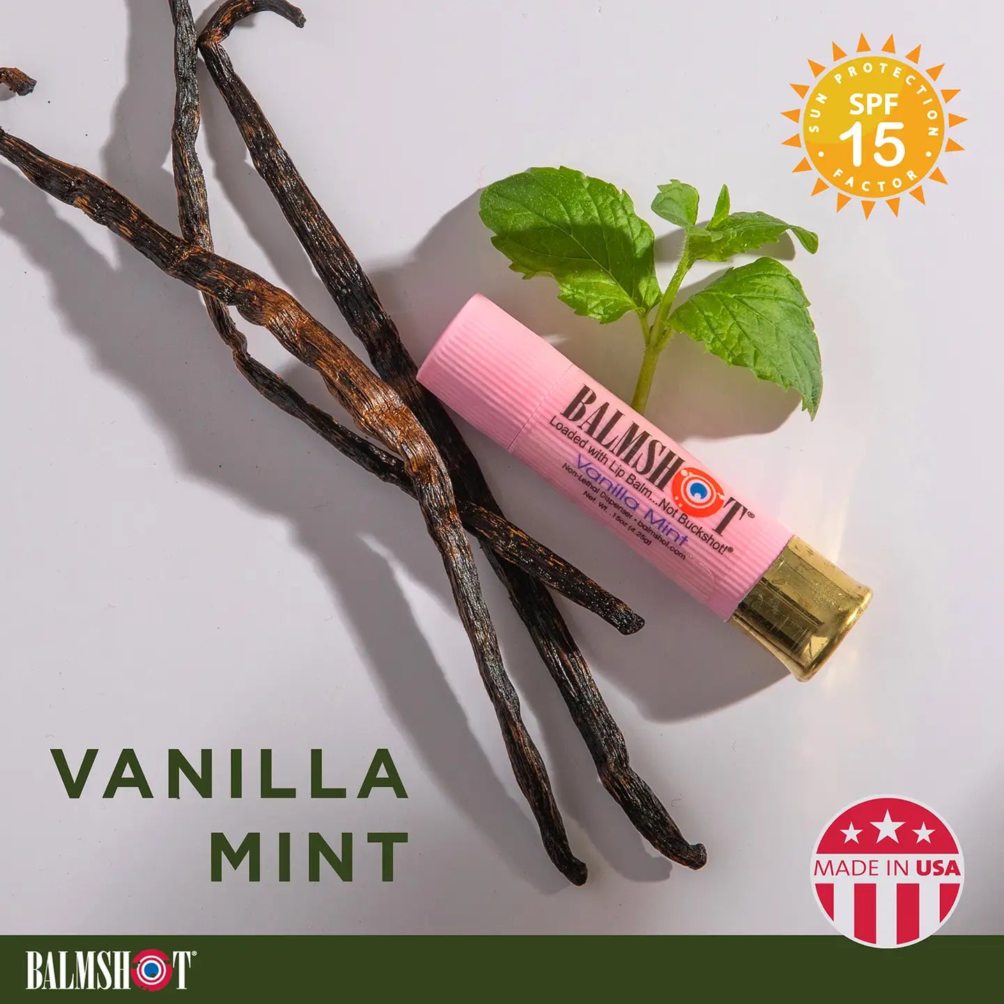 Balmshot Pure Pink Vanilla Mint Lip Balm - Moisturizing & Long-Lasting Lip Care for Dry Lips - Perfect for Daily Use, Winter Protection & On-The-Go Hydration