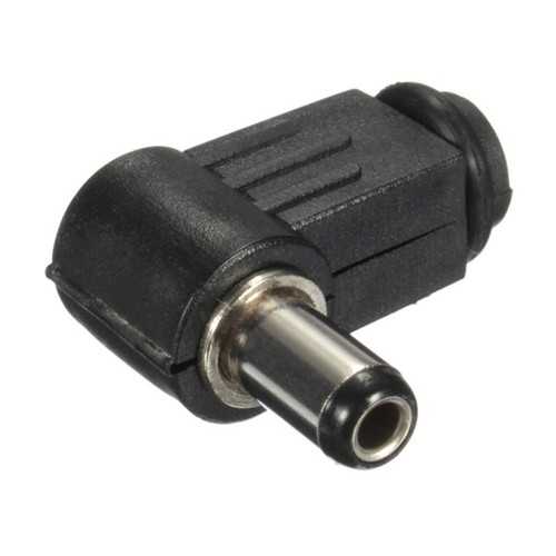 2.5x5.5mm Right Angle L-Shaped 90° DC Power Plug Male Connector Adapter - Perfect for Laptops, Monitors & Electronics Power Supply