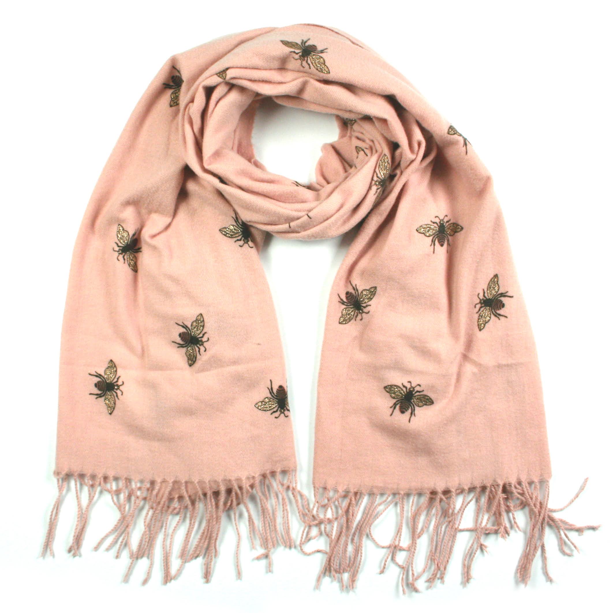 Remo Glitter Bee Pashmina Style Scarf - Elegant Sparkling Shawl for Women, Perfect for Parties, Weddings & Evening Events