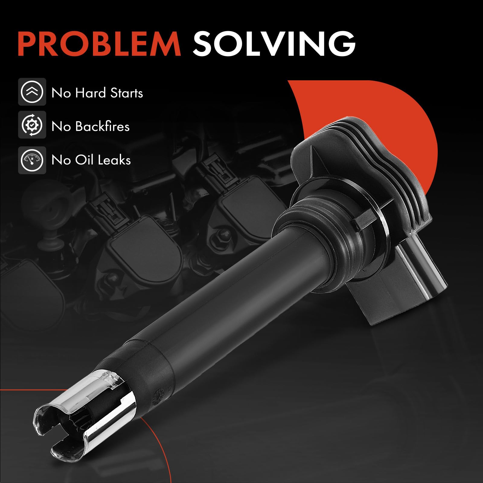 Premium Engine Ignition Coil Pack Set of 5 - Compatible with VW Jetta Passat Golf Tiguan Beetle CC Eos GTI Rabbit & Audi A3 A4 A5 A6 TT Quattro - High Performance Replacement Parts for Smoother Acceleration & Better Fuel Efficiency - Perfect for DIY Auto Repair & Engine Maintenance