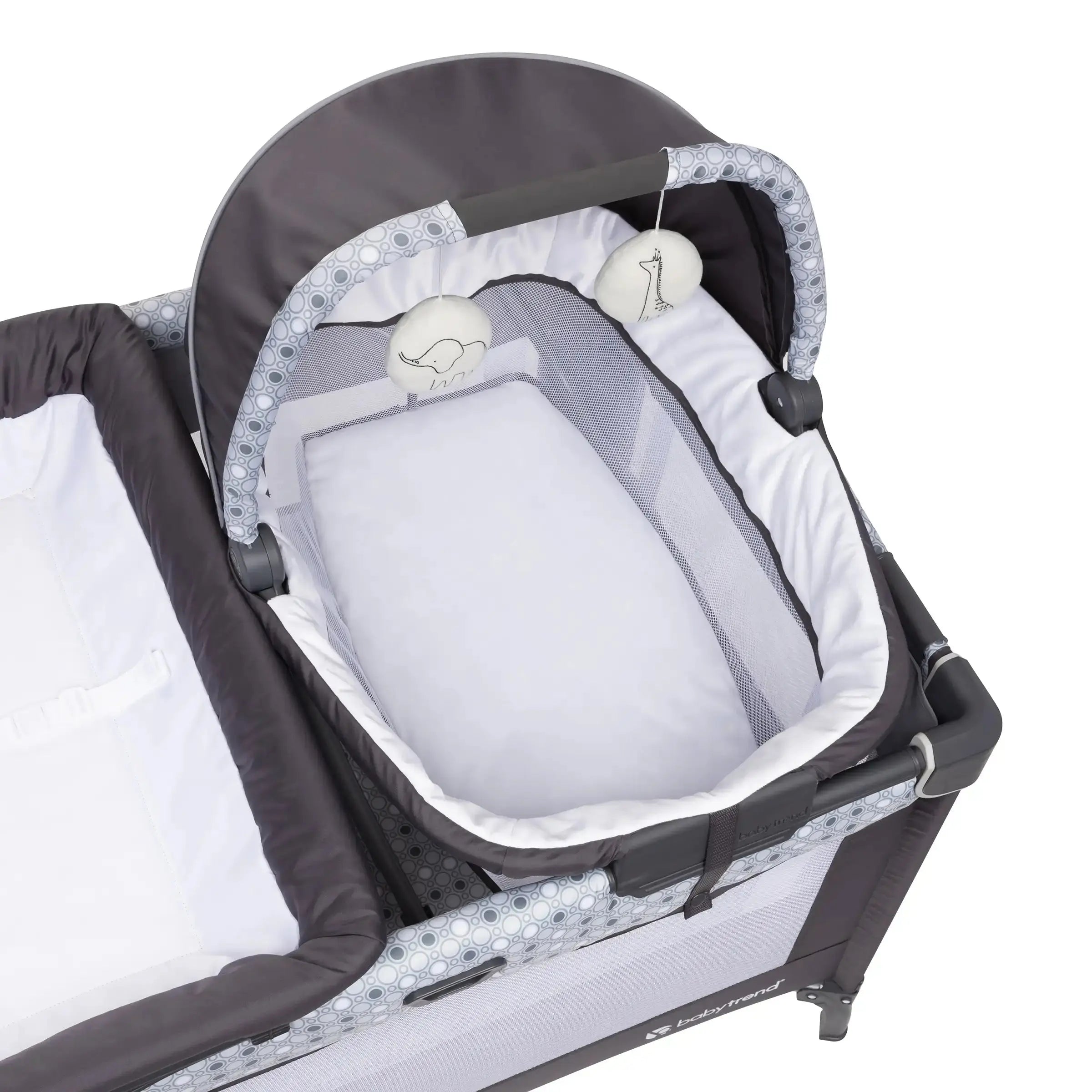 Portable Baby Playard with Rocking Cradle - Lightweight Nursery Den Playpen for Newborns & Toddlers - Perfect for Home, Travel & Daycare Use