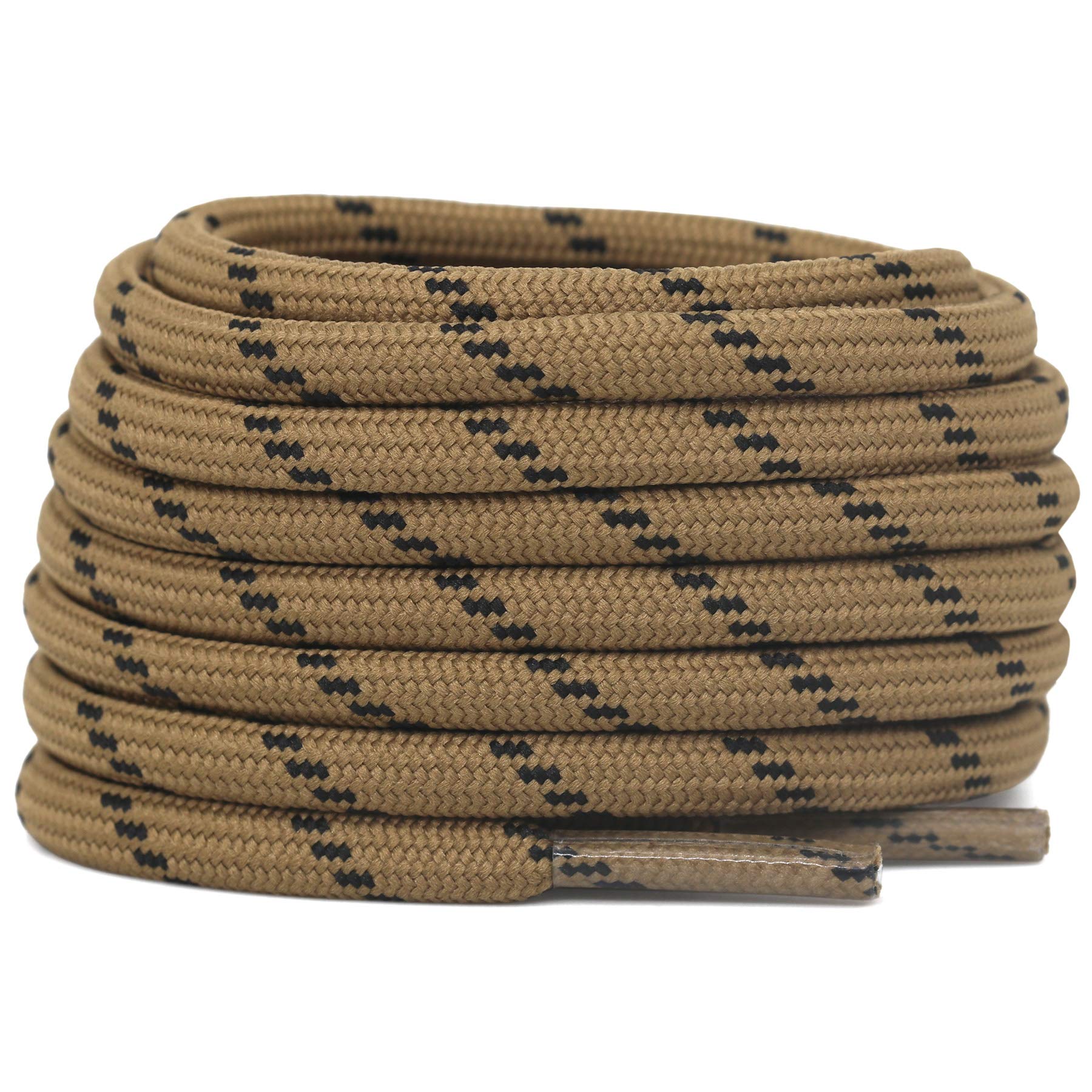 DELELE 2-Pack Thick Round Climbing Shoelaces - Durable Hiking & Boot Laces for Outdoor Adventures, Trail Running & Work Boots