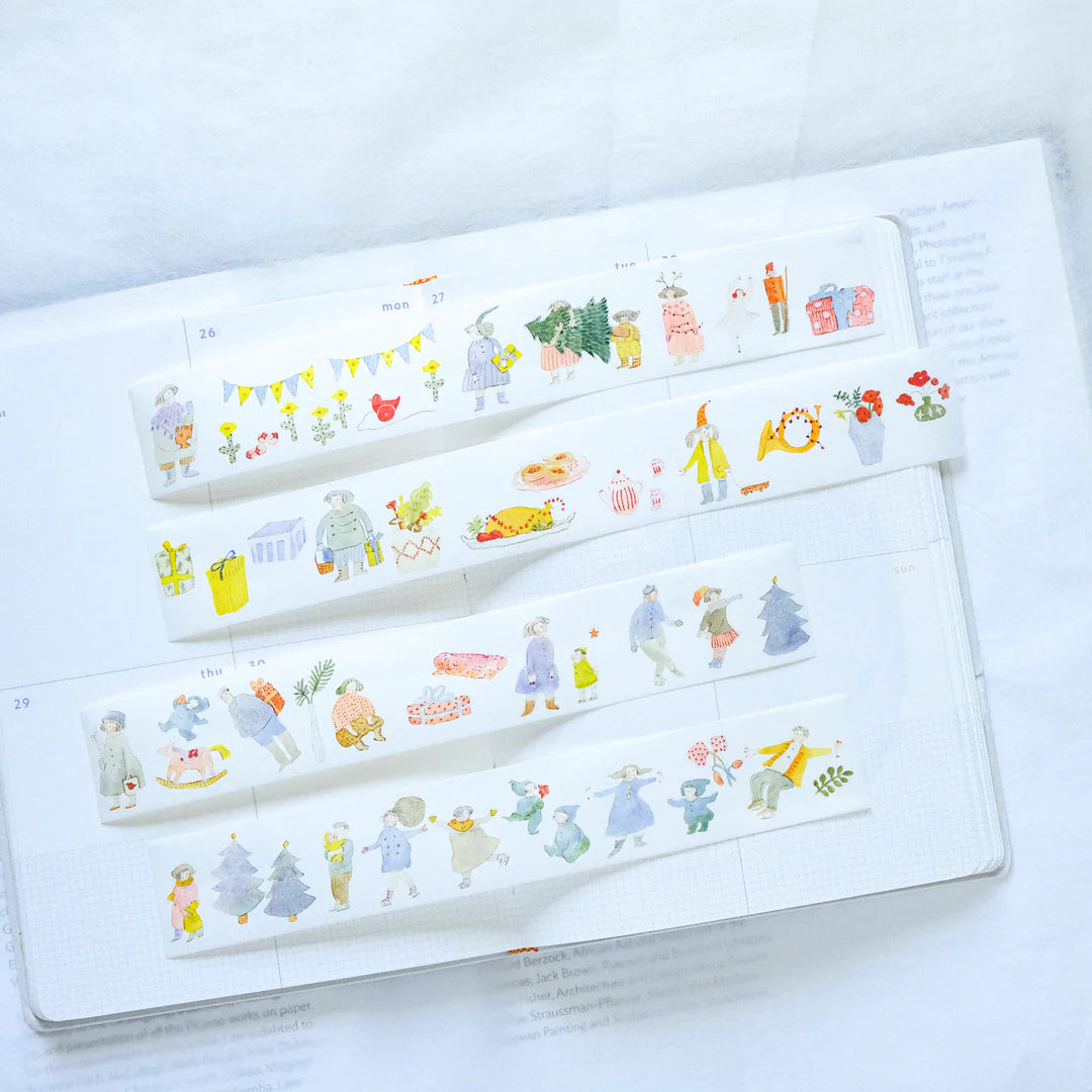 Premium Dodolulu Washi Tape - A Little Bit of Christmas Holiday Decorative Sticker for Scrapbooking, Gift Wrapping & DIY Crafts