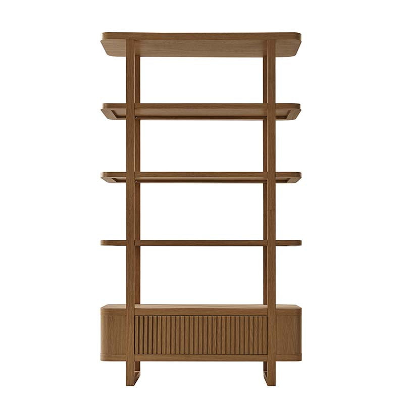 Modern Wood Bookshelf with Cabinet Storage - Stylish Home Office & Living Room Organizer for Books, Decor & Essentials | Durable & Space-Saving Design