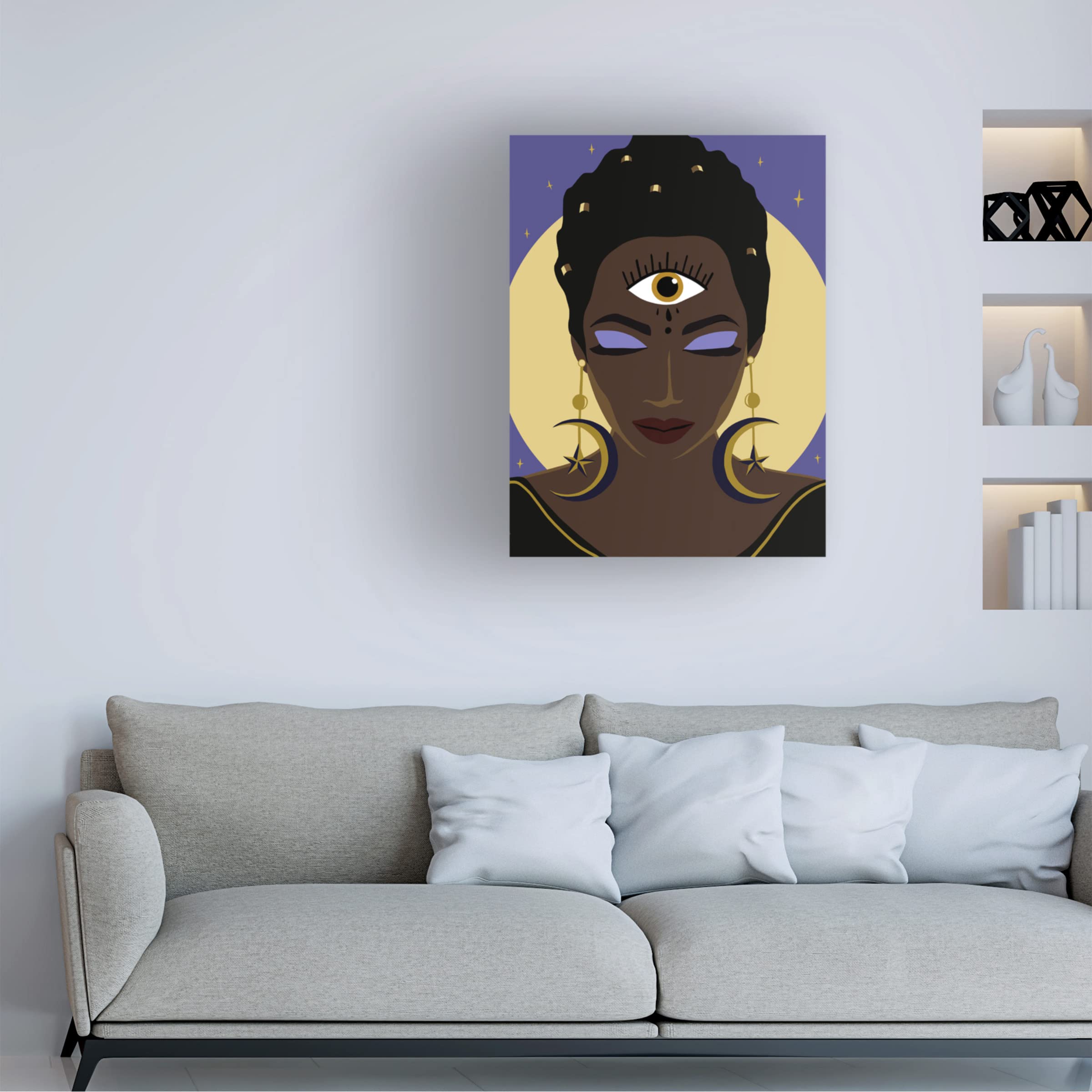 Annie Warren 'Woman's Intuition I' Canvas Wall Art Print - Modern Home Decor for Living Room, Bedroom & Office - Trademark Fine Art Collection