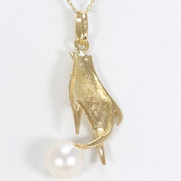 18K Yellow Gold Pearl Necklace for Women - Elegant Bridal Jewelry & Gift for Anniversary, Valentine's Day - Perfect for Weddings, Parties & Special Occasions