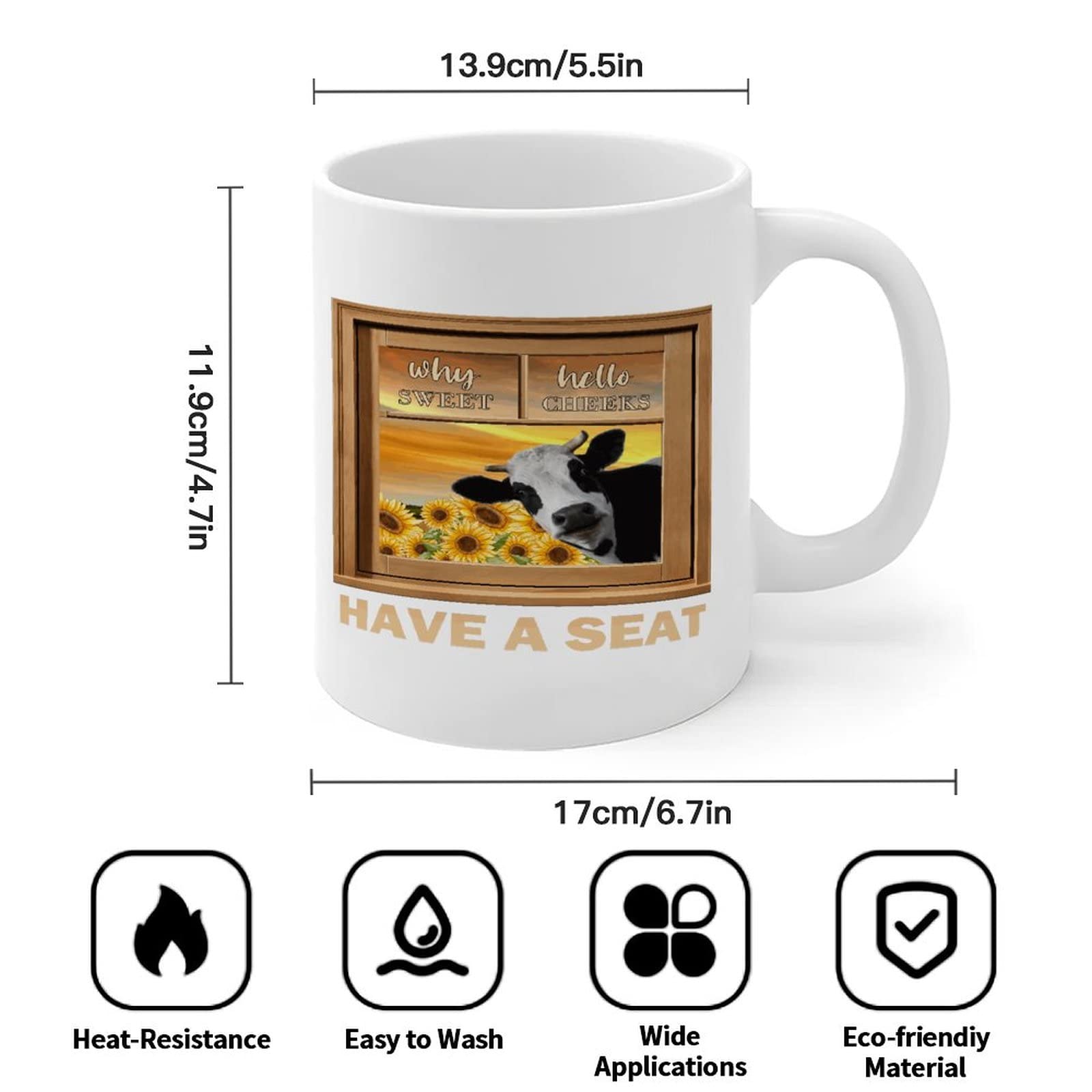 Farmhouse Retro Farm Animals Coffee Mug - 11oz Inspirational Quote White Ceramic Mug - Perfect Gift for Coffee Lovers - Great for Home, Office & Cozy Morning Coffee Moments