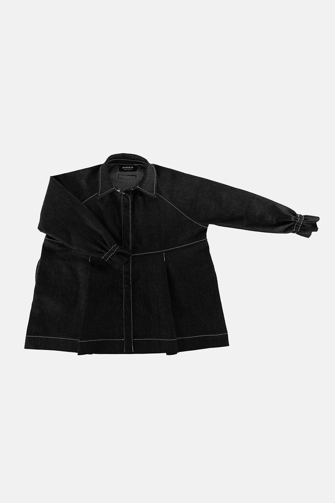Minikid Black Denim Shirt for Kids - Stylish Boys & Girls Casual Button Up Top for School, Playdates & Family Outings