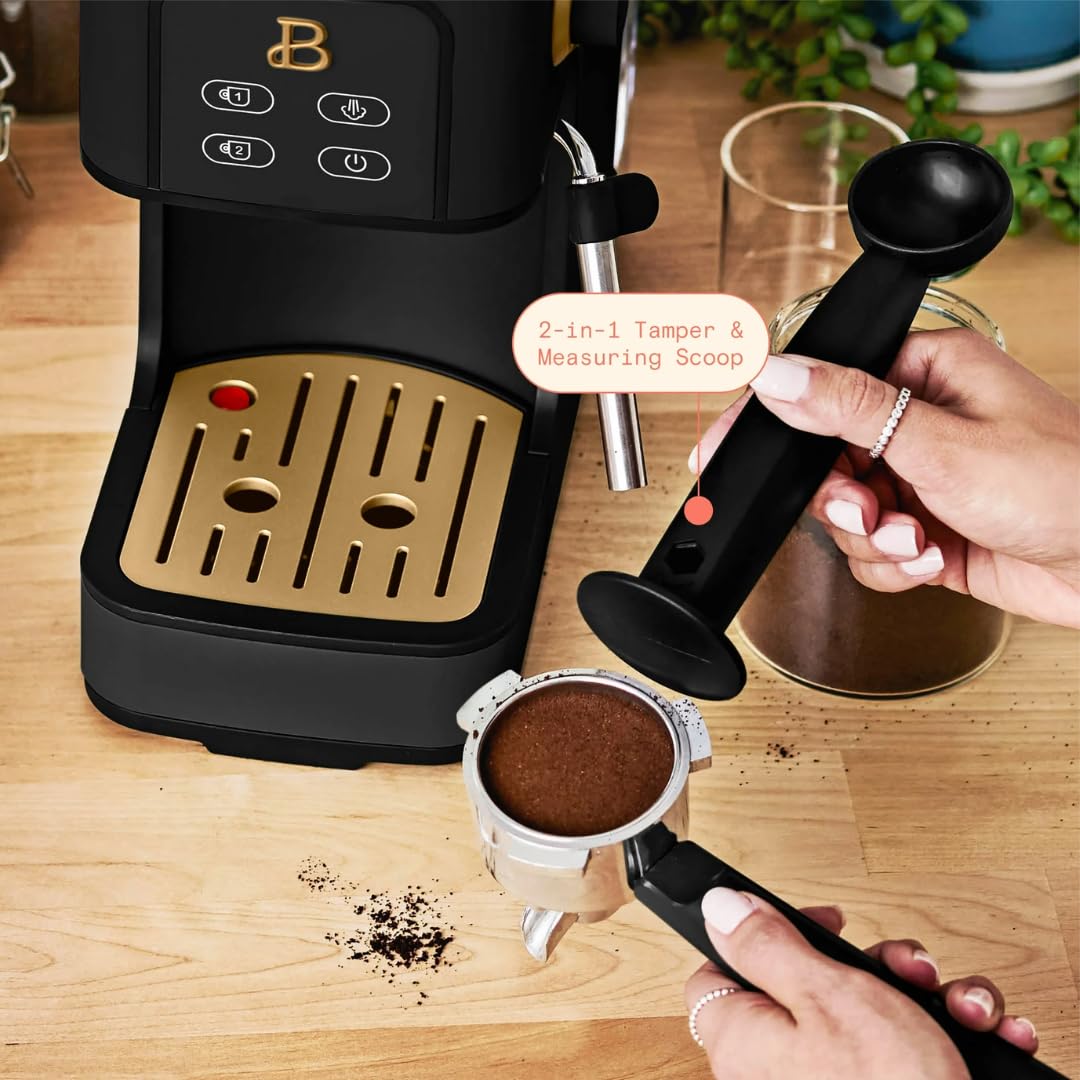 Premium 20-Bar Pressure Espresso Machine - Slim Fast Heating Coffee Maker with Milk Frother, High Performance Black Sesame Design - Perfect for Home Baristas & Coffee Shops