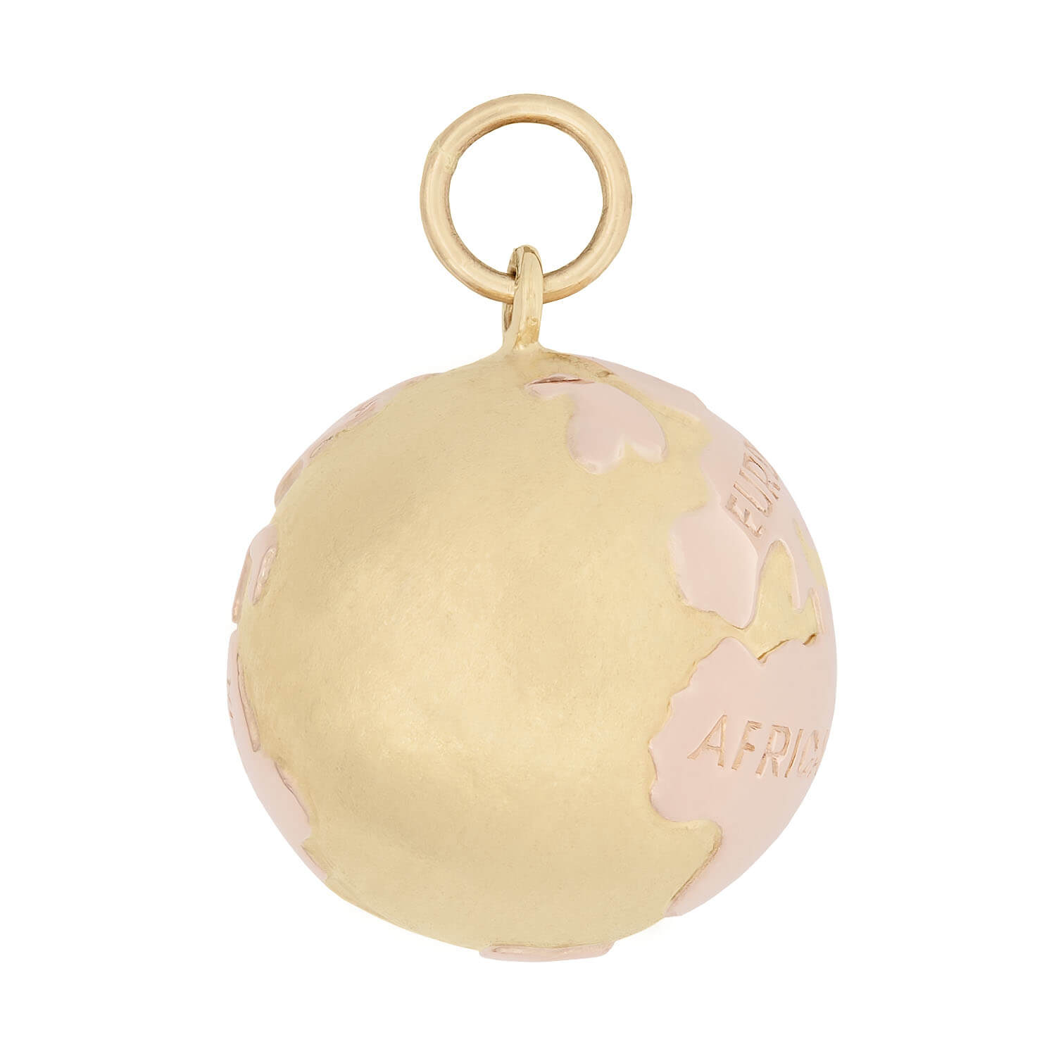 18K Gold World Globe Charm Pendant - Elegant Jewelry Gift for Travel Lovers, Perfect for Necklaces, Bracelets & Special Occasions