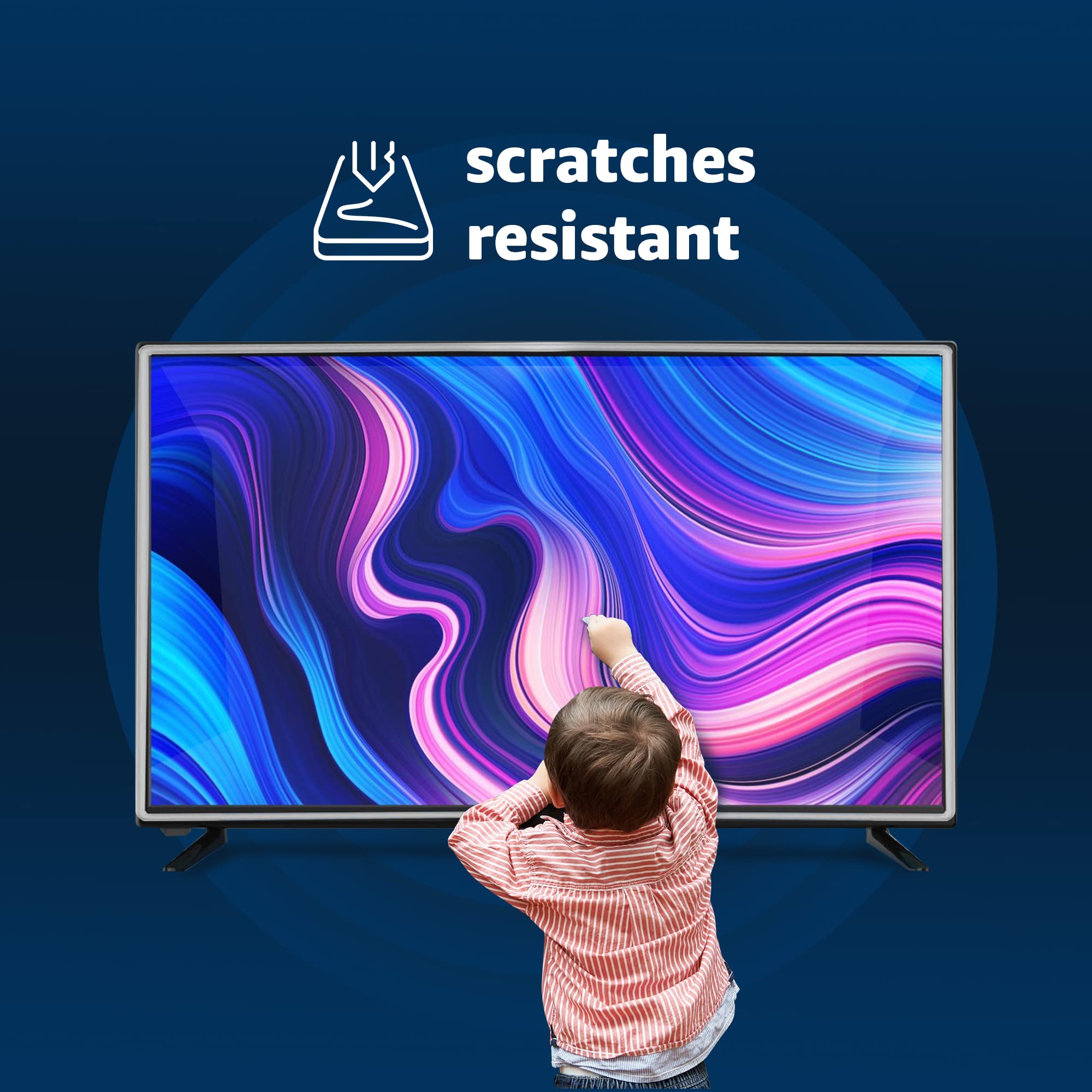 LEYF 55 Inch TV Screen Protector - Anti-Scratch & Anti-Damage Film for LCD LED 4K OLED QLED HDTV - Hanging & Fixed Installation - Perfect for Living Room, Bedroom & Office TV Protection