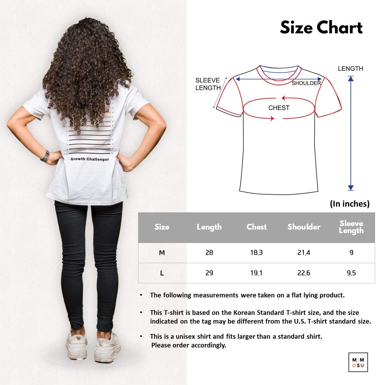 Women's Melanin Graphic Tee - Mimosu Hair Length Chart Shirt for Rice Water Challenge | Stylish Casual Wear for Everyday & Social Media