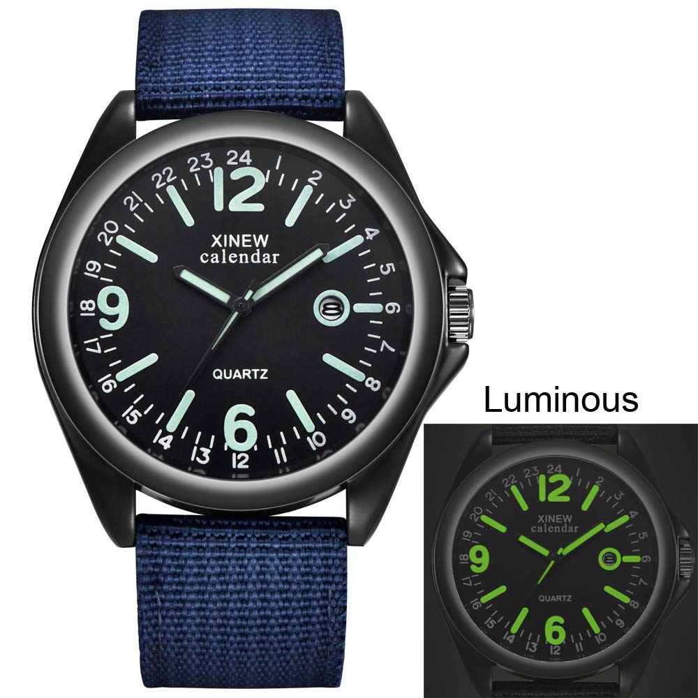 Luxury Men's Military Sport Watch - Quartz Dial with Date Display, Digital Wristwatch for Outdoor Activities, Fitness & Casual Wear - Black