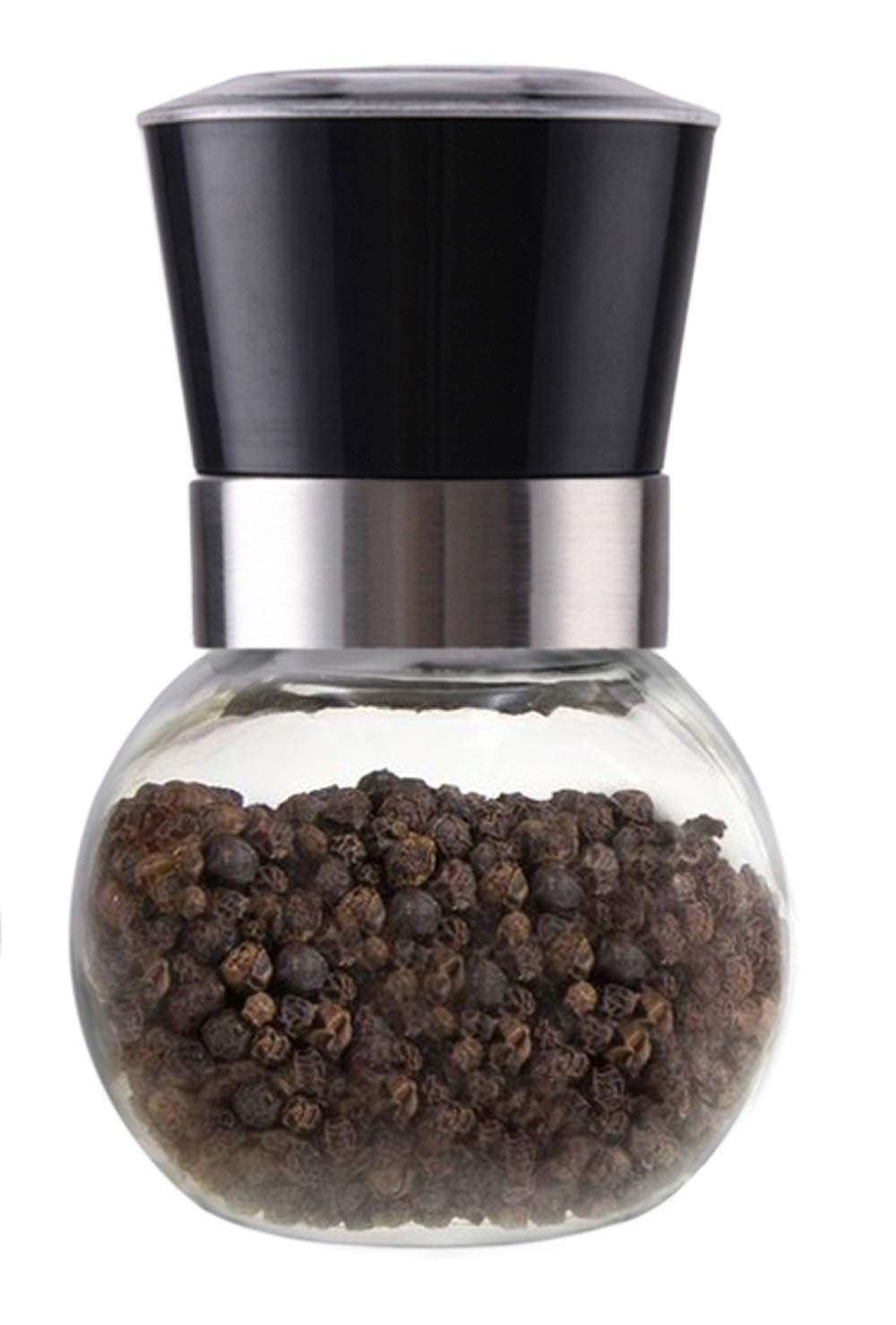 Premium Stainless Steel Salt and Pepper Grinder Set with Ceramic Mechanism - 4