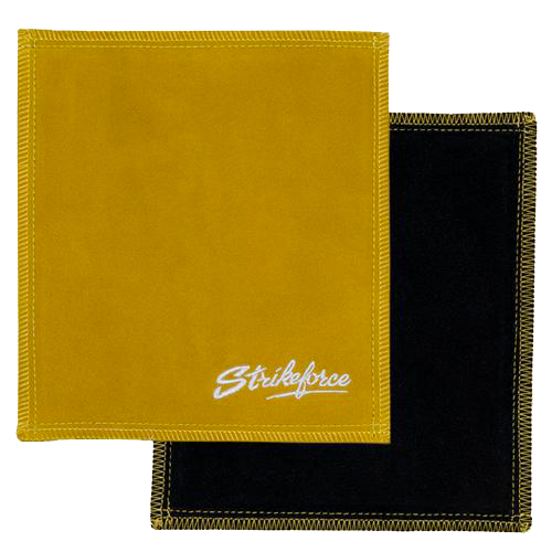 KR Strikeforce Shammy Leather Pad Gold/Black - Premium Leather Cleaning Cloth for Guns, Knives & Tools - Perfect for Firearm Maintenance, Hunting Gear & Workshop Use